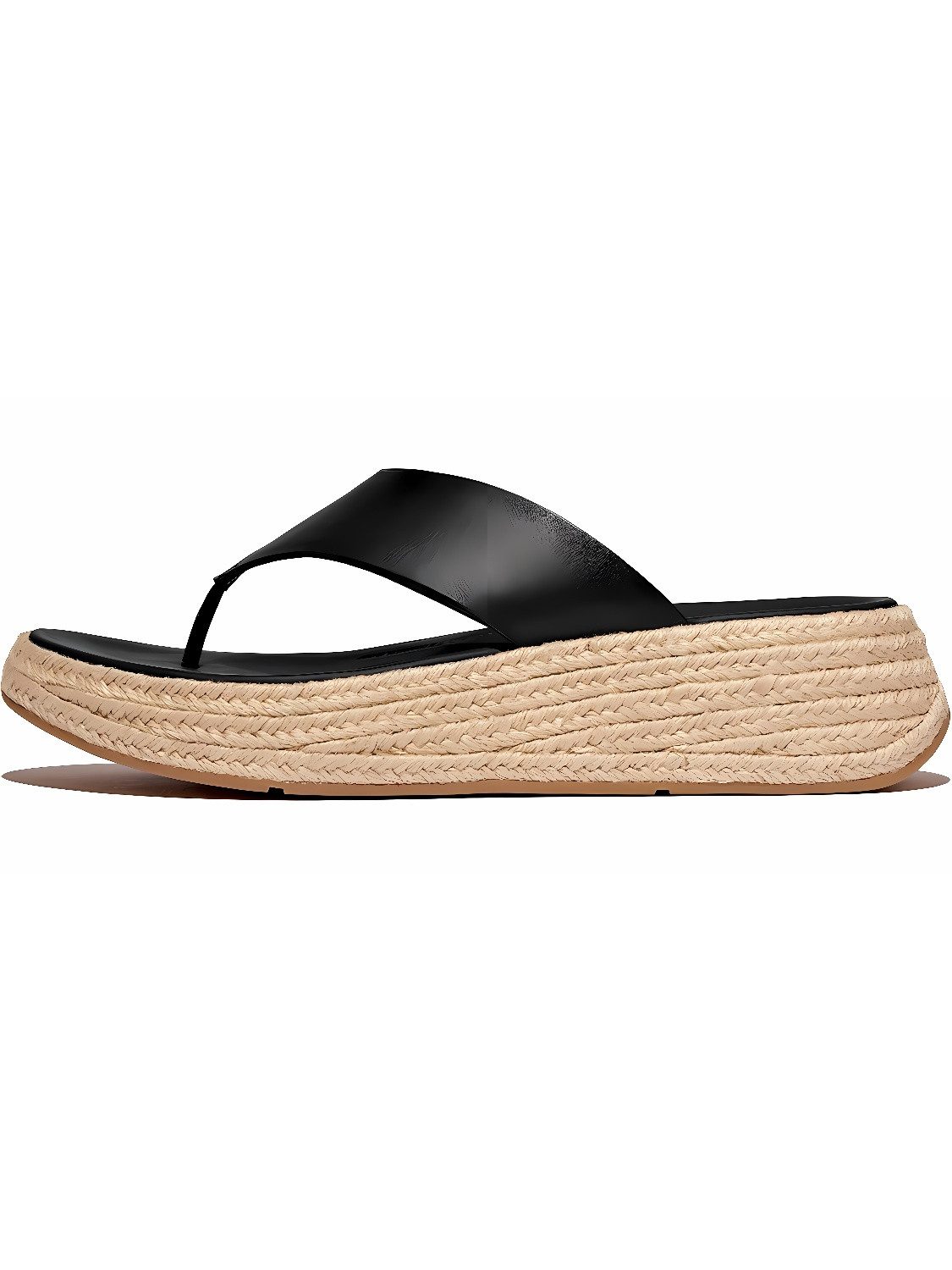 Fitflop F-Mode Espadrille Leather Flatform T/Post Sandals Sandale