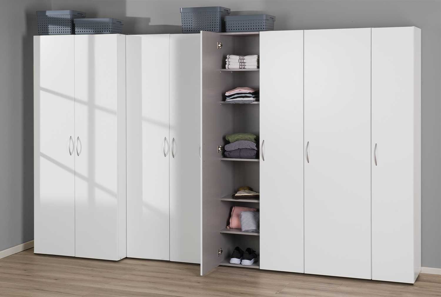 cm 185 Wimex MULTIRAUMKONZEPT, Kleiderschrank Weiß, Drehtürenschrank cm, 2 Türen B H 80 x