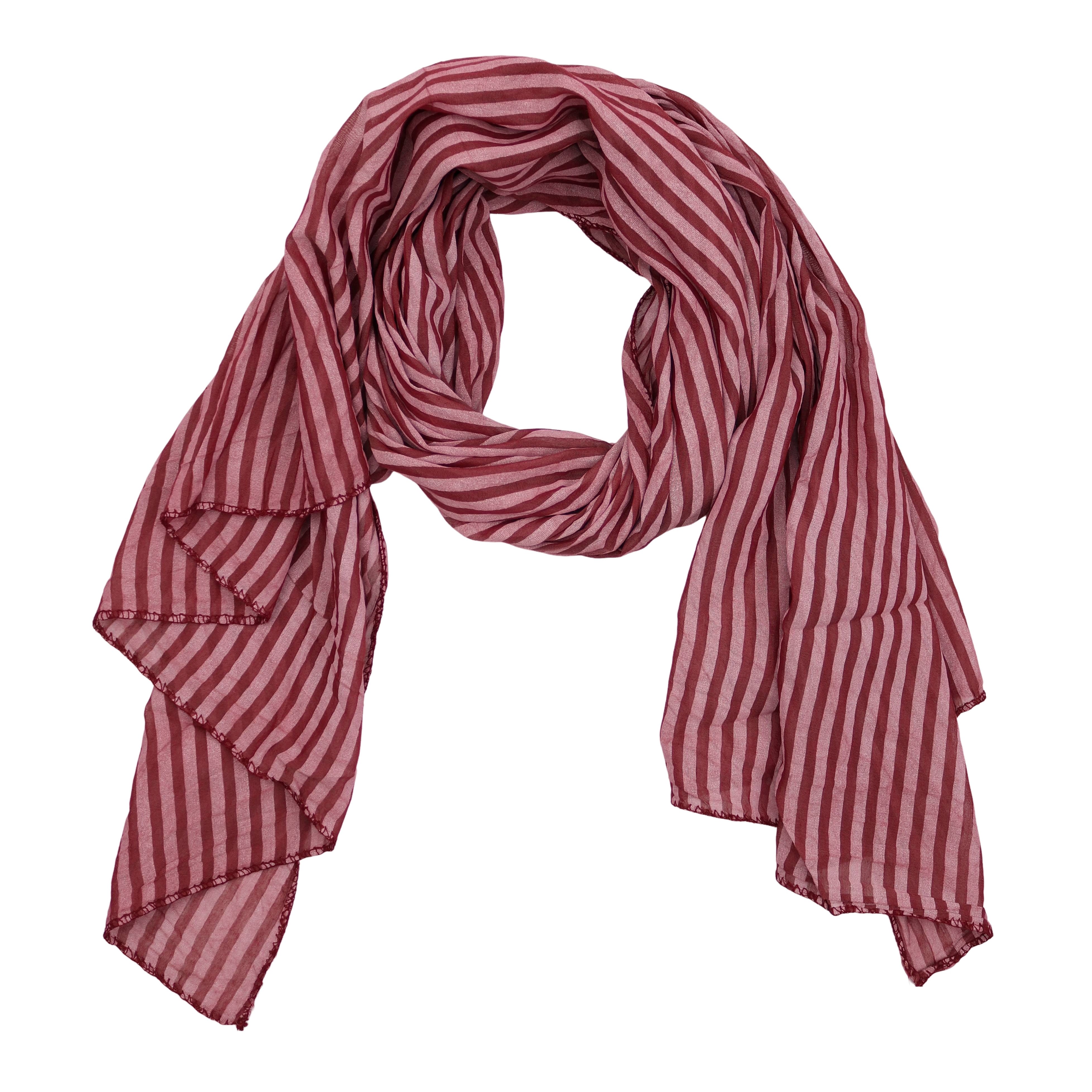 MIRROSI Modeschal Asymmetrischer Schal, Made in Italy 20% Seide 80% Baumwolle, (ca.177x77cm; Leicht und bequem, Streifen Print, Neue Kollektion Herbst/Winter 2026), Damen Halstuch ideal für Frühling, Sommer und Herbst