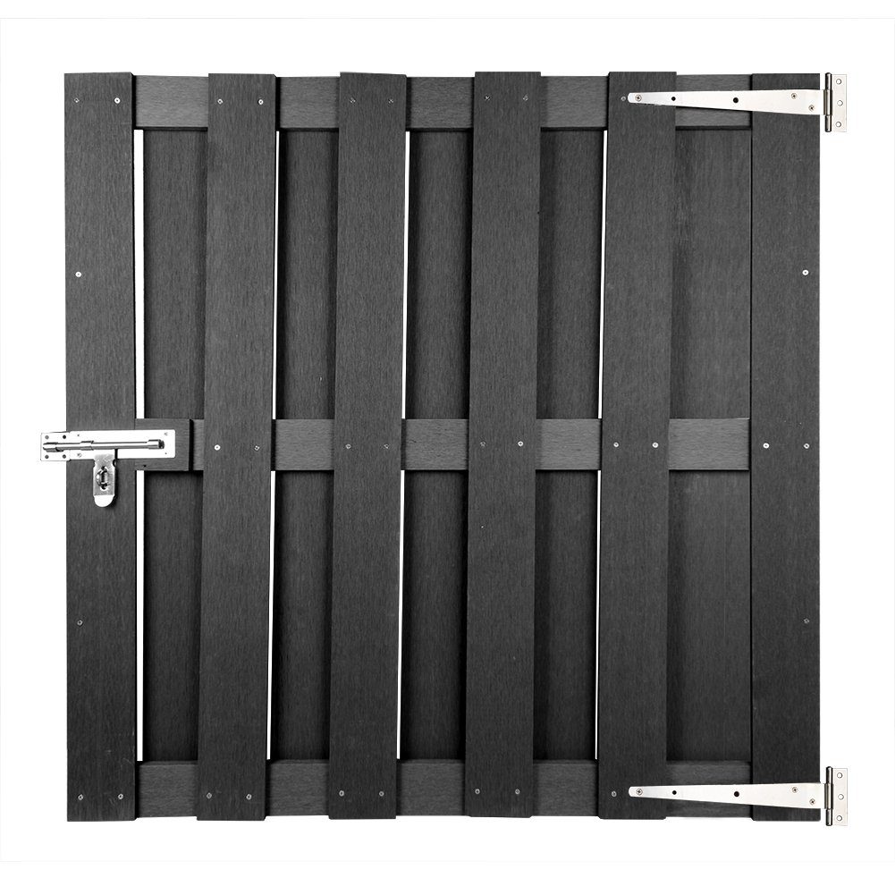 euroharry Gartenzaun WPC Gartentor mit Gleitverschluss Zauntor Zauntür Gart günstig online kaufen