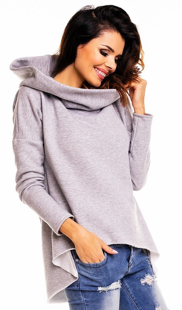 Hoodie Oversize-Sweatshirt mit Kapuze und langen Ärmeln