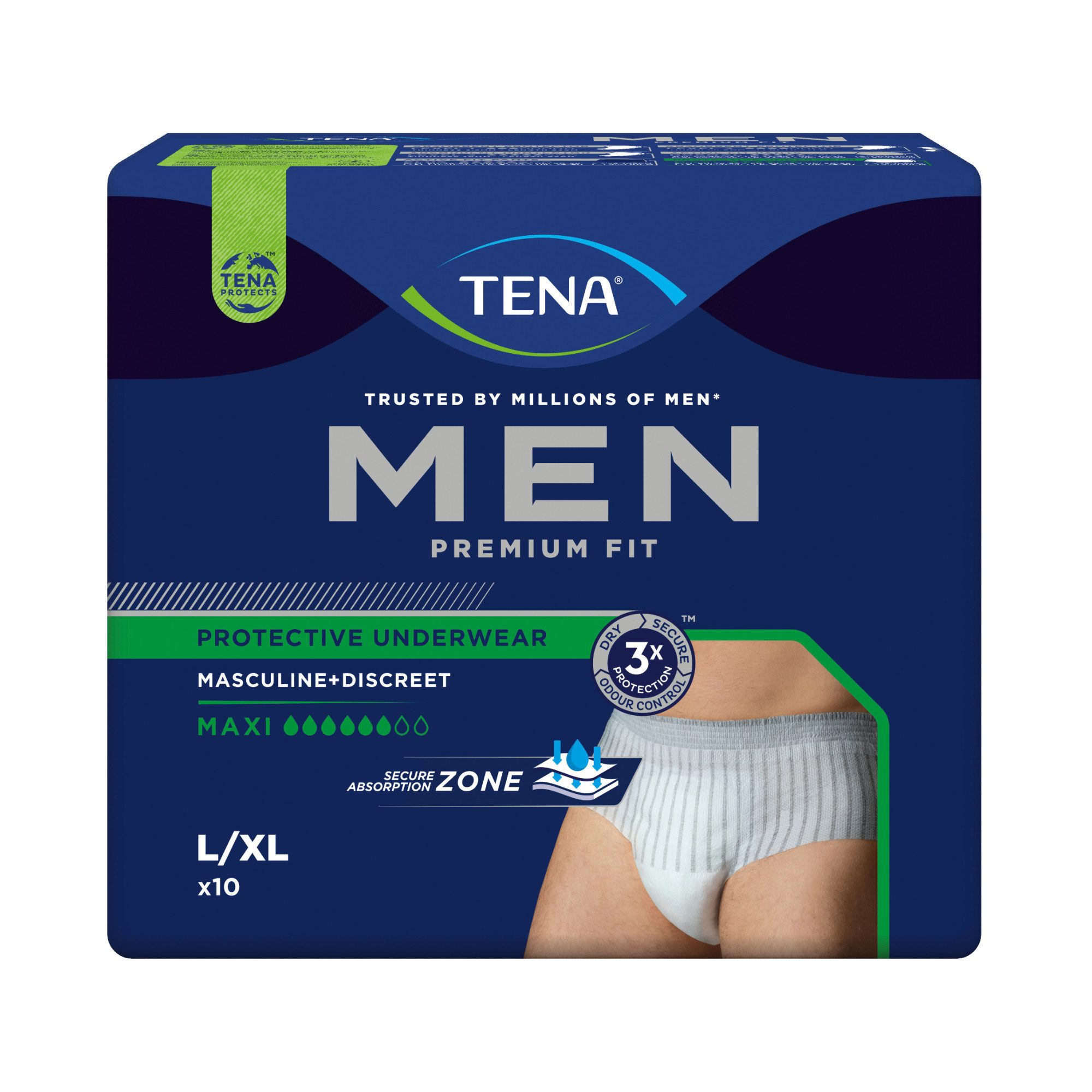 TENA Штаны недержания TENA MEN - Premium Fit Pants Maxi, L/XL Gr., 10-St.
