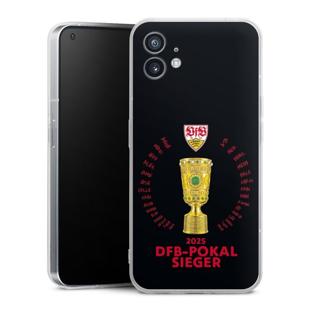 DeinDesign Handyhülle VfB Stuttgart Pokal Offizielles Lizenzprodukt, Nothing Phone 1 Silikon Hülle Bumper Case Handy Schutzhülle