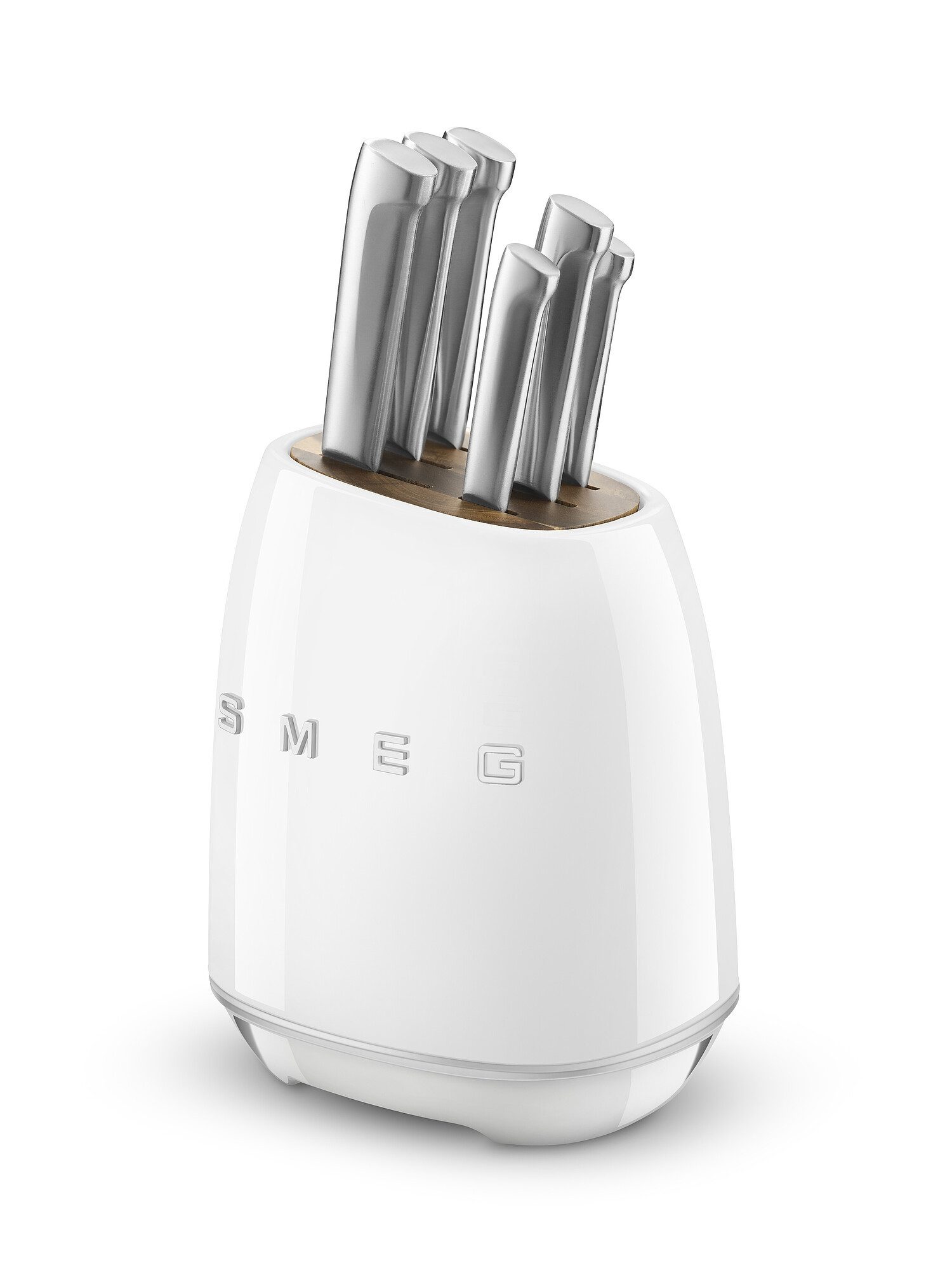 Smeg Ножиblock Smeg Ножиblock bestückt mit 6 Küchenmessern Weiß KBSF02WH
