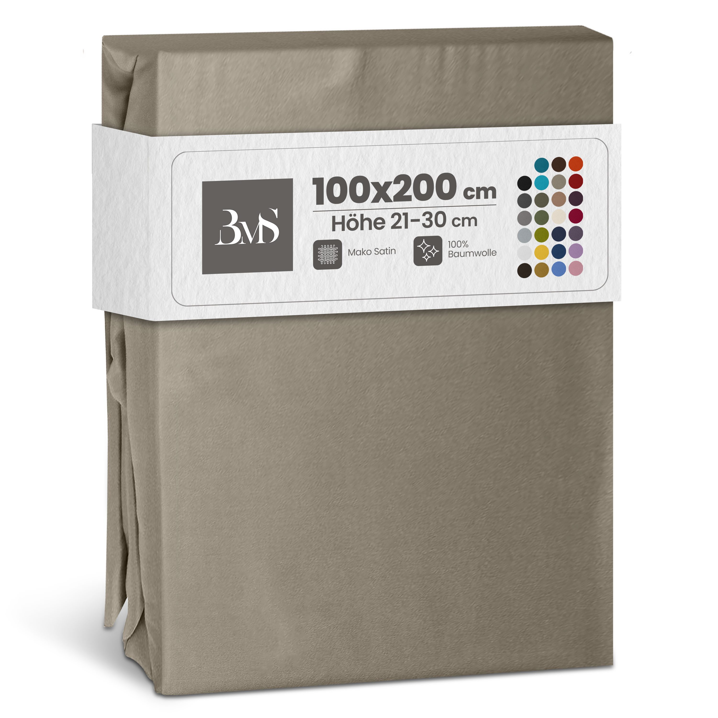 BETTWAESCHE-MIT-STIL Spannbettlaken Mako Satin Spannbettlaken, Matratzenhöh günstig online kaufen