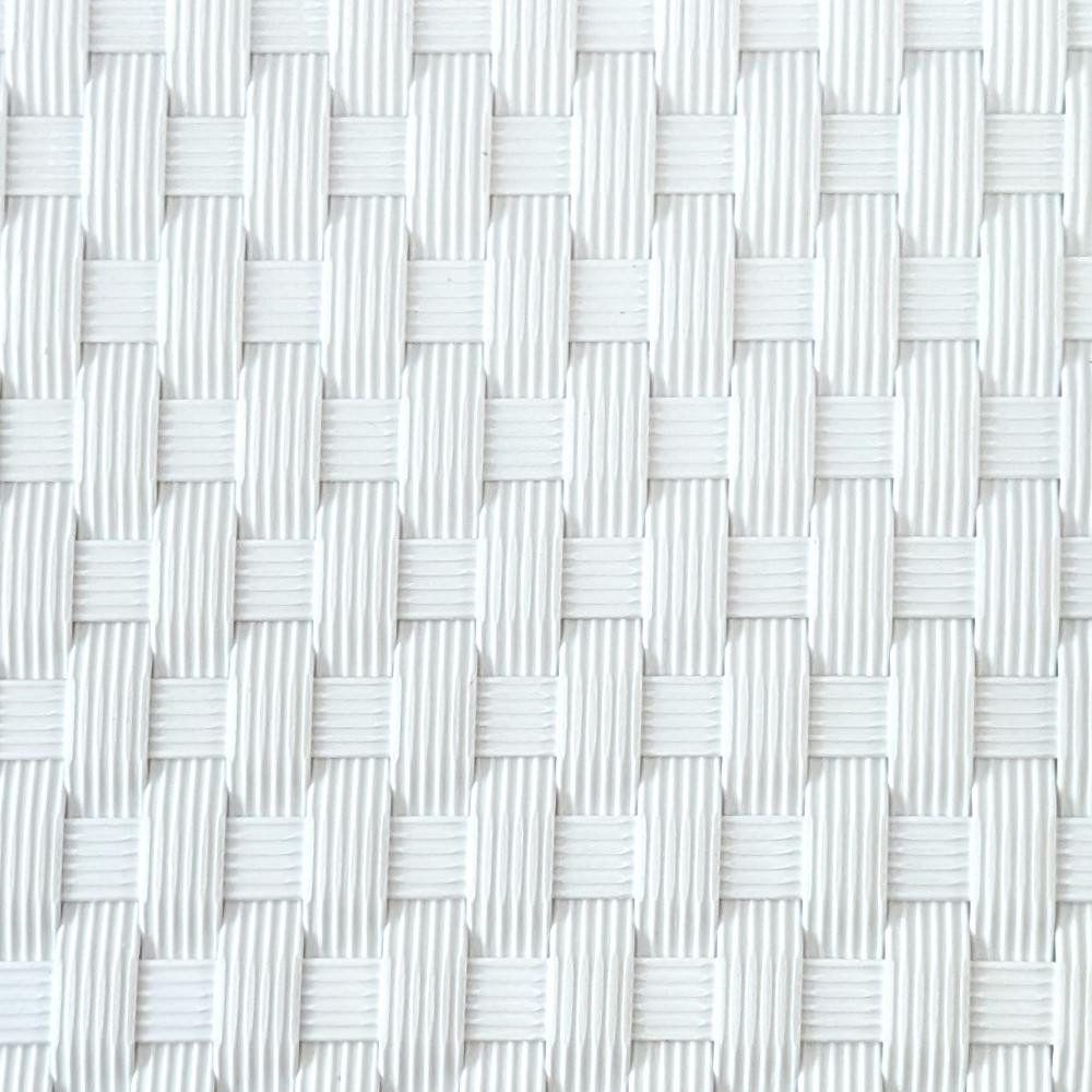 zaunzu Sichtschutzstreifen Rattan Einzelstreifen für Doppelstabmatten Weiß 2,55m, (Einzelstreifen, 1), PE für Doppelstabmatten UV-beständiger Sichtschutz