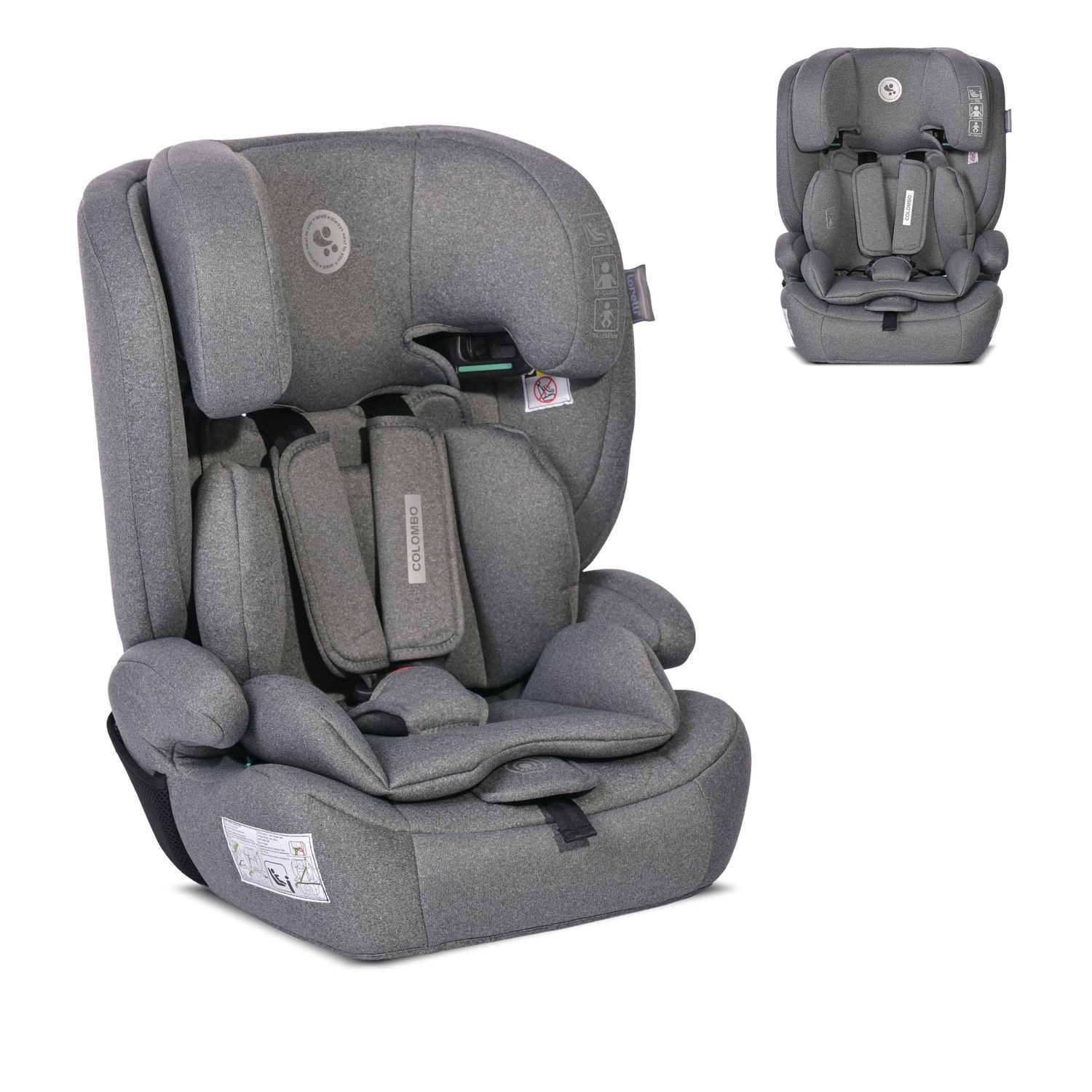 Lorelli Autokindersitz Kindersitz Colombo i-Size, ab: 1.25, bis: 12, (76-150 cm) Kopfstütze verstellbar, SPS-System