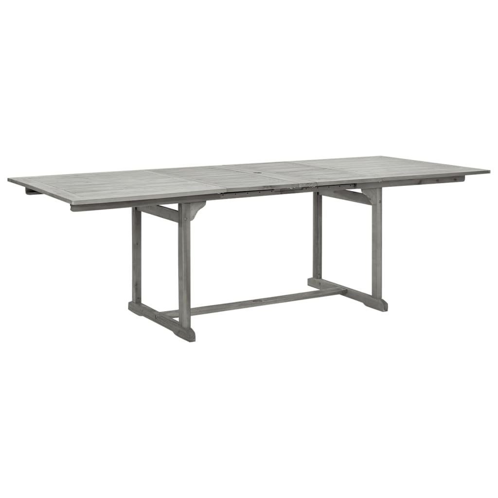 Gartentisch 240 x 100 x 75 cm Garten-Esstisch 160-240x100x75 cm Massivholz Akazie