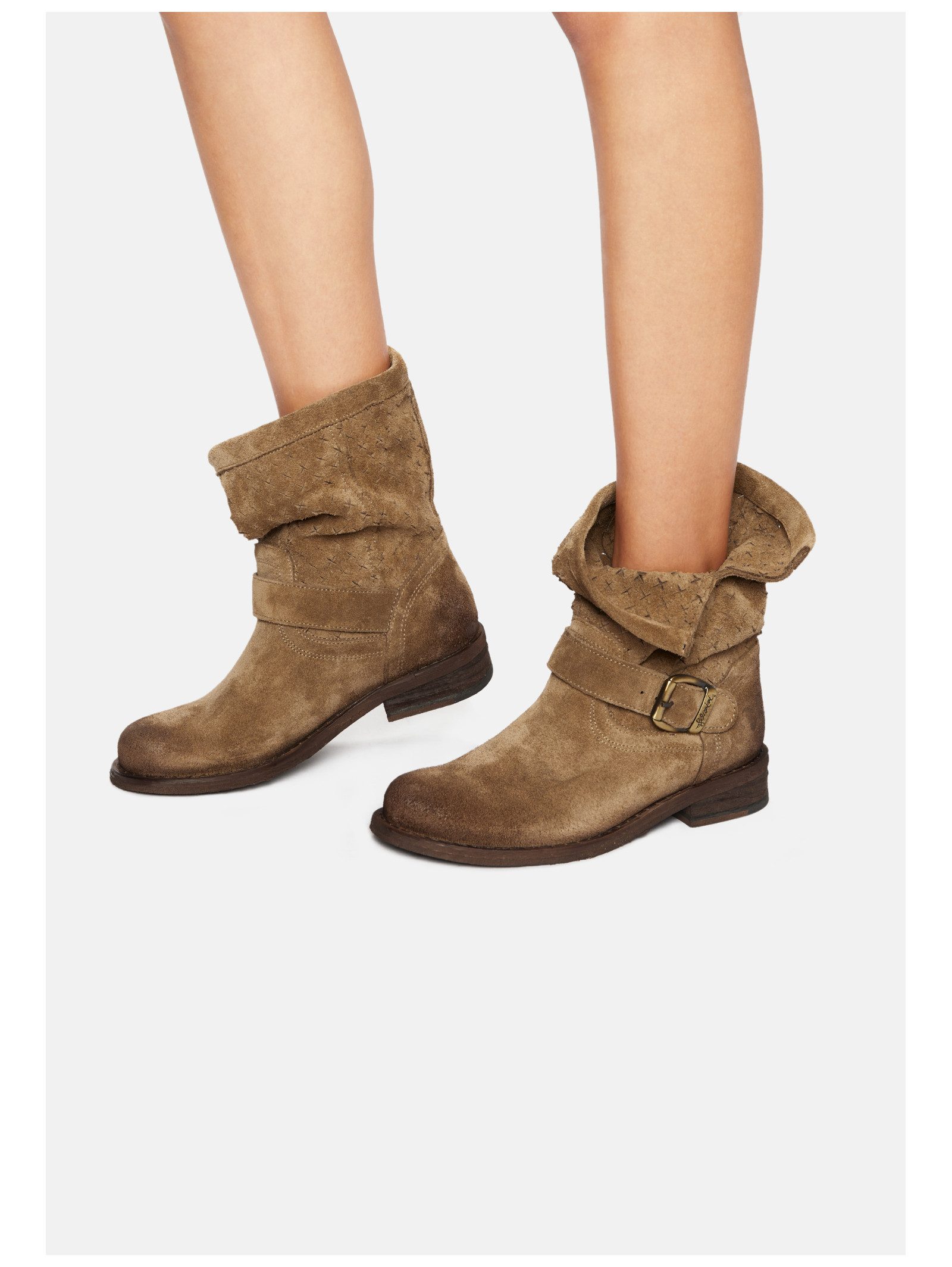 Felmini Stiefelette Veloursleder . Ankleboots