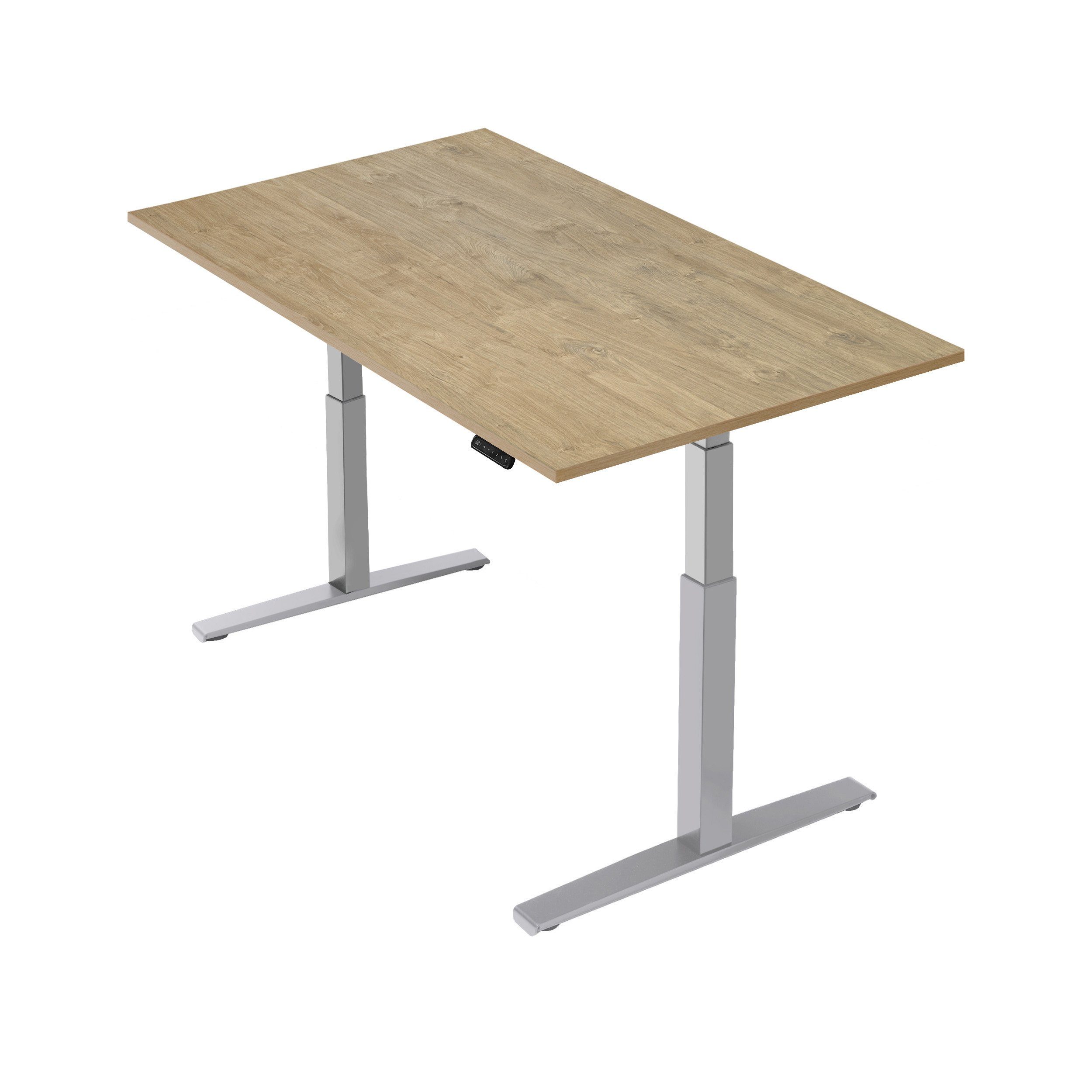 boho office® Schreibtisch Basic Line, Silber günstig online kaufen
