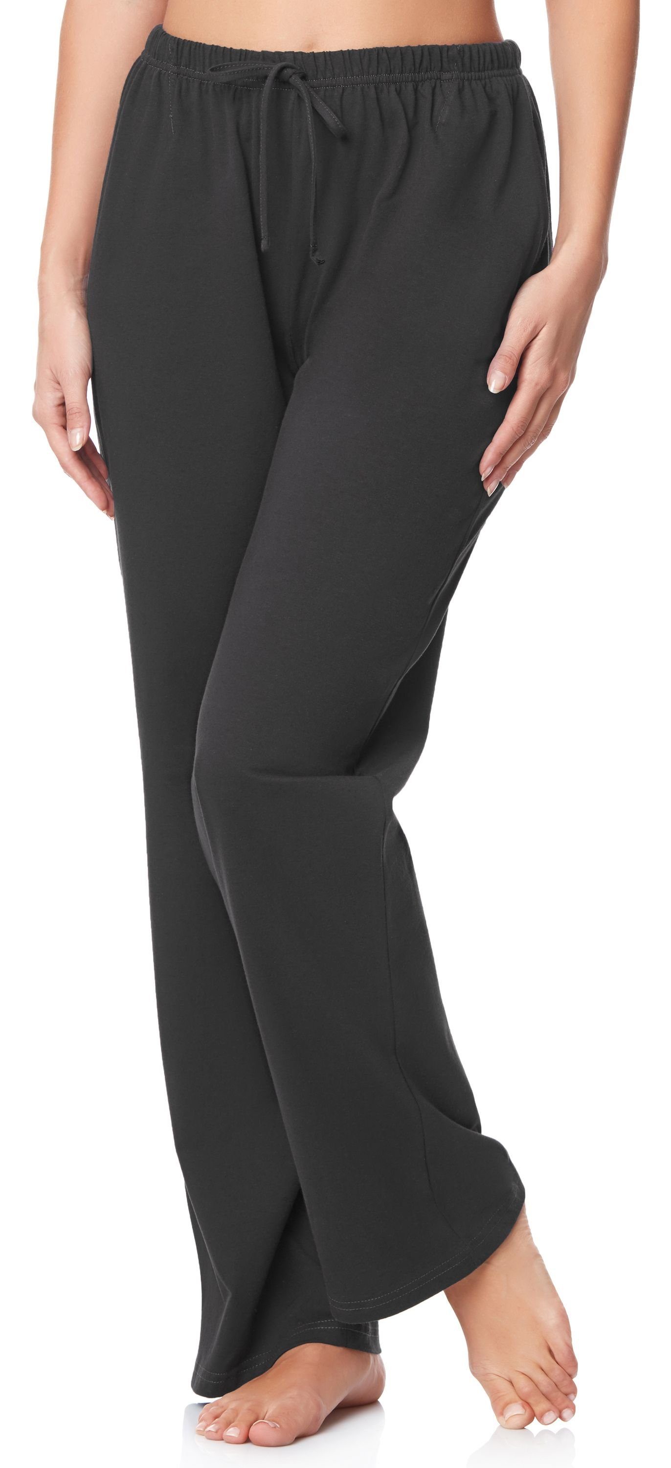 Pyjamashorts Damen Schlafanzughose Lang MPP-001 aus Baumwolle