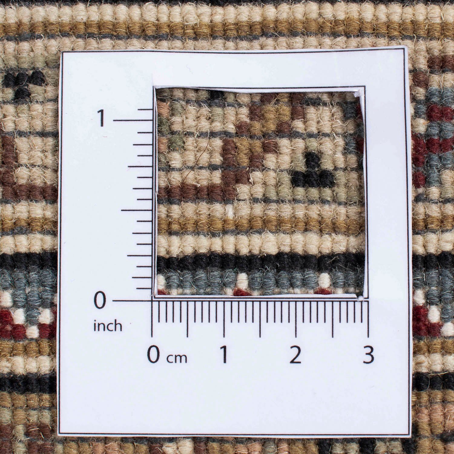 Höhe: 8 Täbriz x morgenland, Wollteppich cm, mm, mit rechteckig, Unikat 251 Medaillon 252 Blu Zertifikat scuro