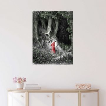 Posterlounge Wandfolie Gustave Doré, Mann im Wald, Malerei