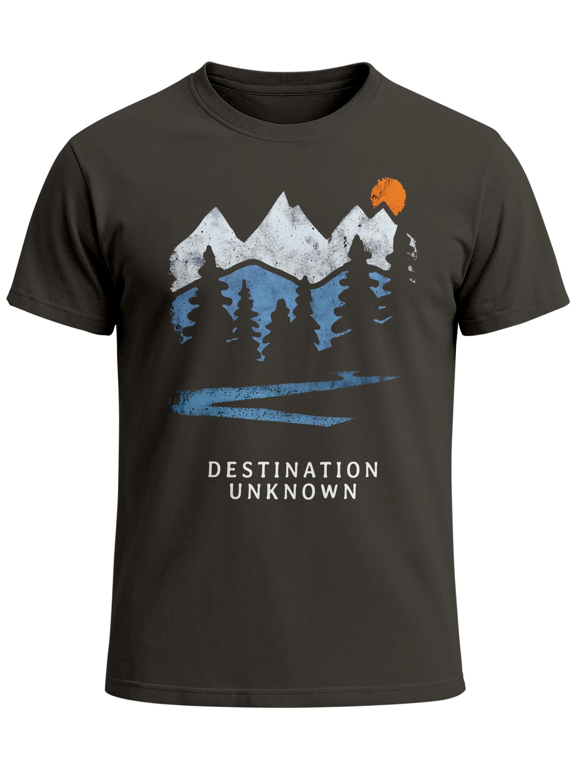 Print-Shirt Herren T-Shirt Prinstshirt Berge Wandern Adventure Outdoor