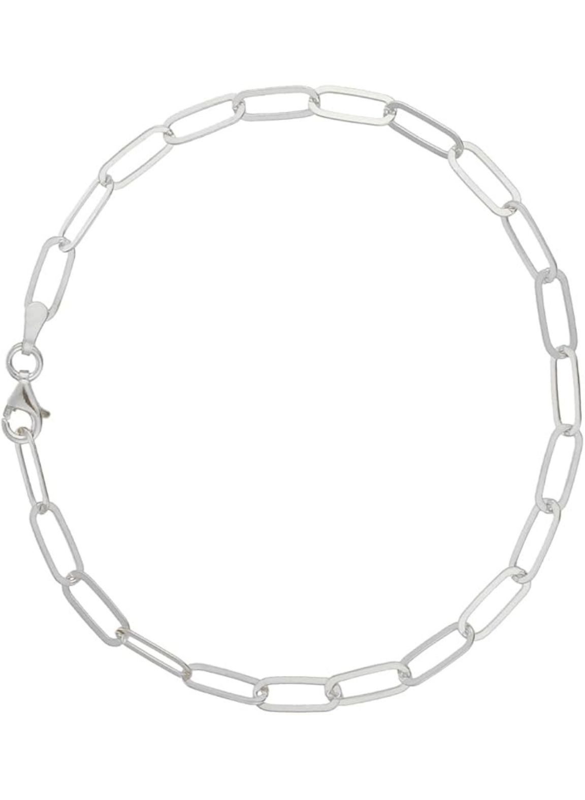 Einzelstück Armband Paperclip Armband 925 Sterling Silber