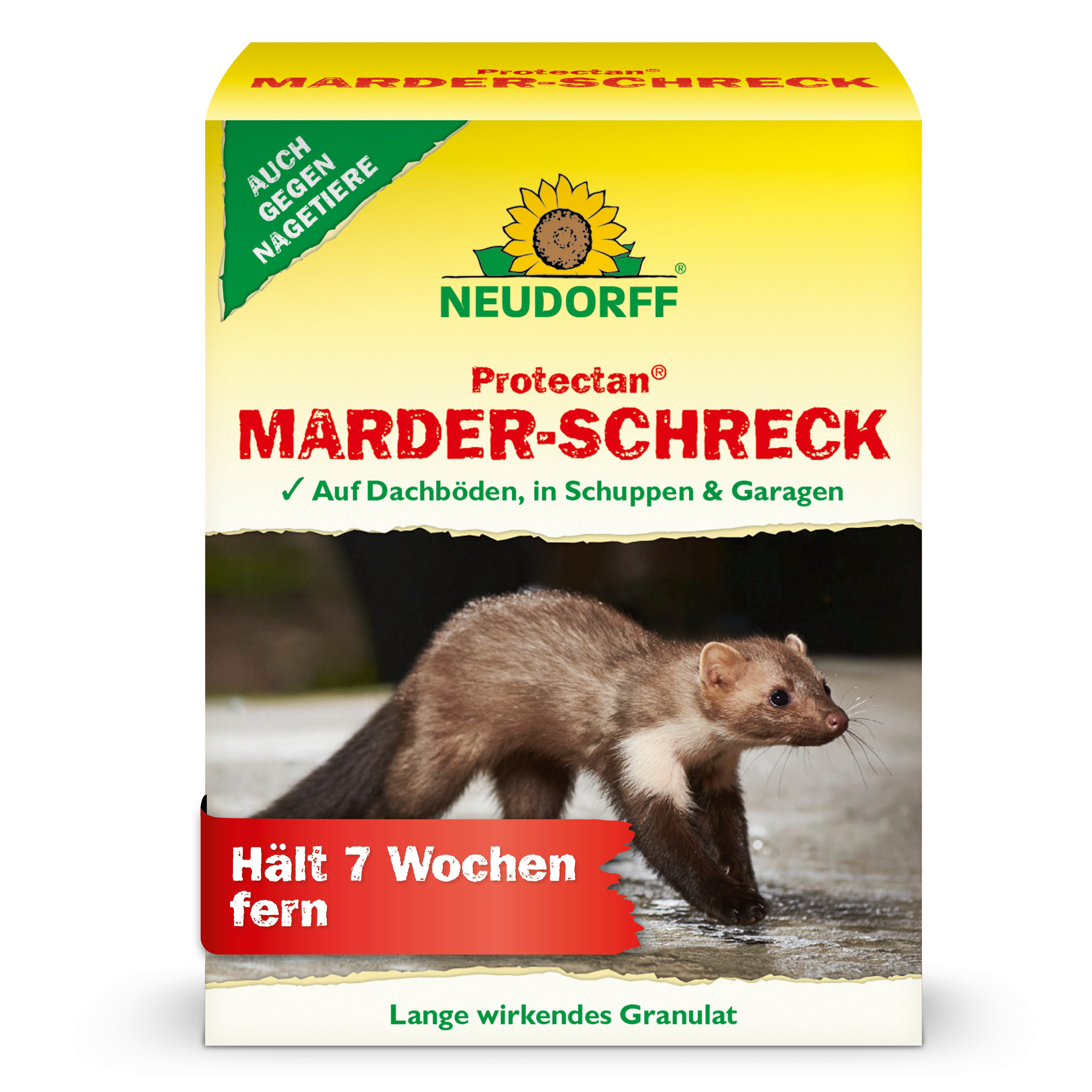Neudorff Tierfallen-Köder Neudorff Protectan Marder-Schreck 200 g, 200 g, 1 Stück, Geruchsbasiertes Fernhaltegranulat für Marder, 200 g für ca. 13 laufende Meter Schutzstreifen, Flächig oder als Schutzstreifen zur geruchsbasierten Abwehr