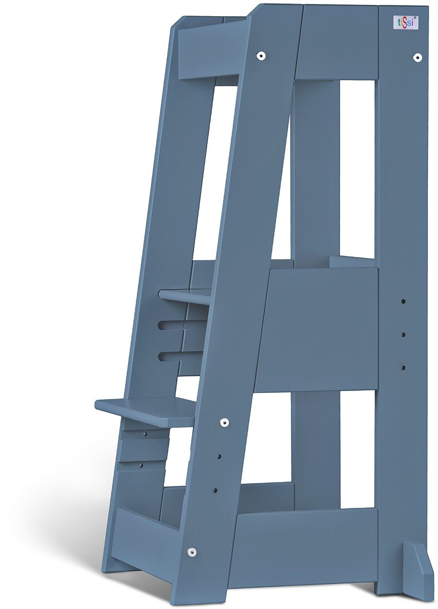 tiSsi® Stehhilfe Lernturm Felix, taubenblau, Made in Europe | Kinderlerntürme