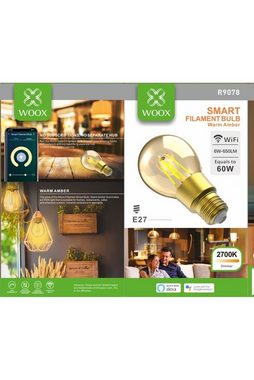 WOOX Smarte LED-Leuchte WOOX R9078 Smart Filament Bulb, Warmweiß, maximal 2700K