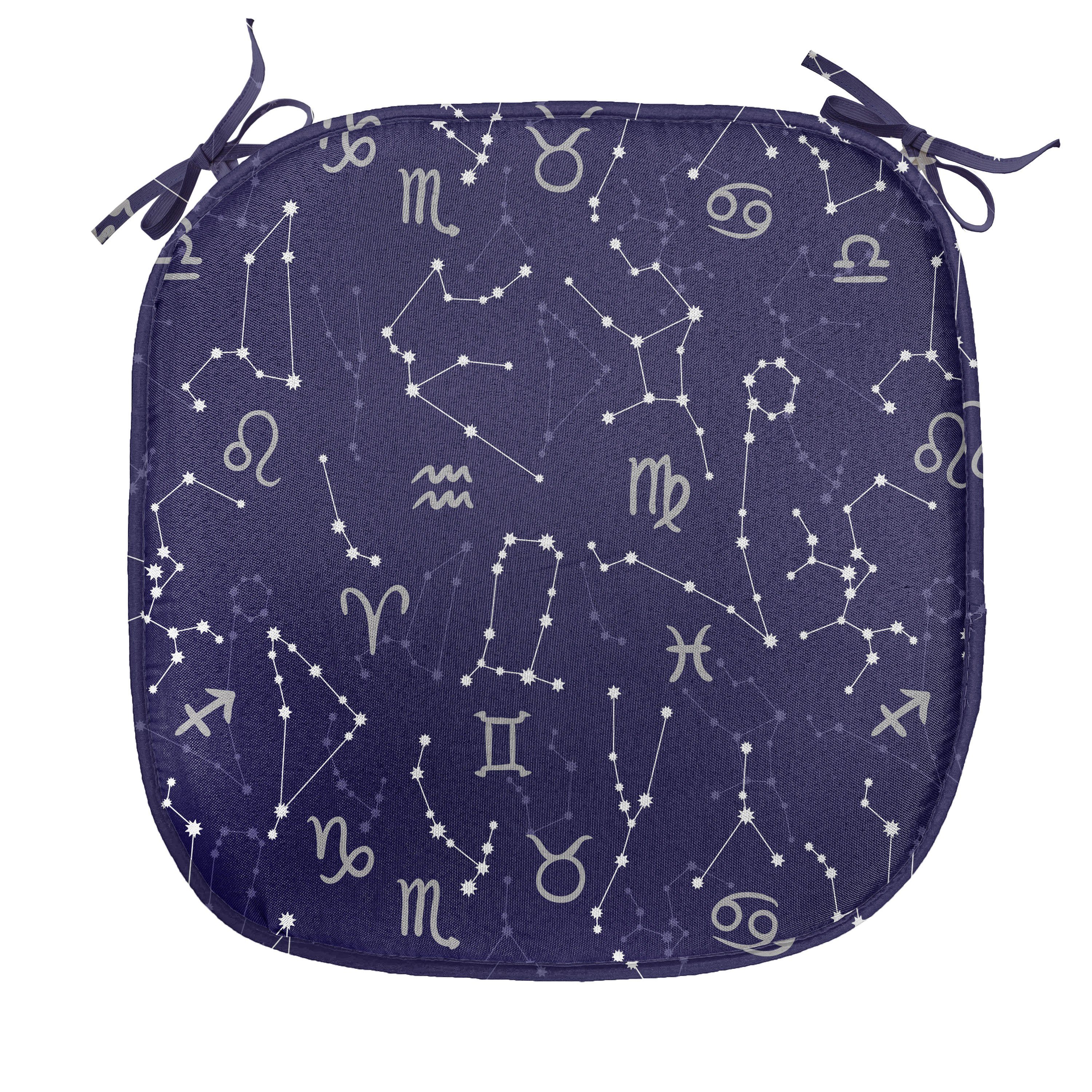 Dekoratives Kissen Astrologie Zodiac Stuhlkissen Riemen Abakuhaus Constellations wasserfestes Küchensitze, mit für