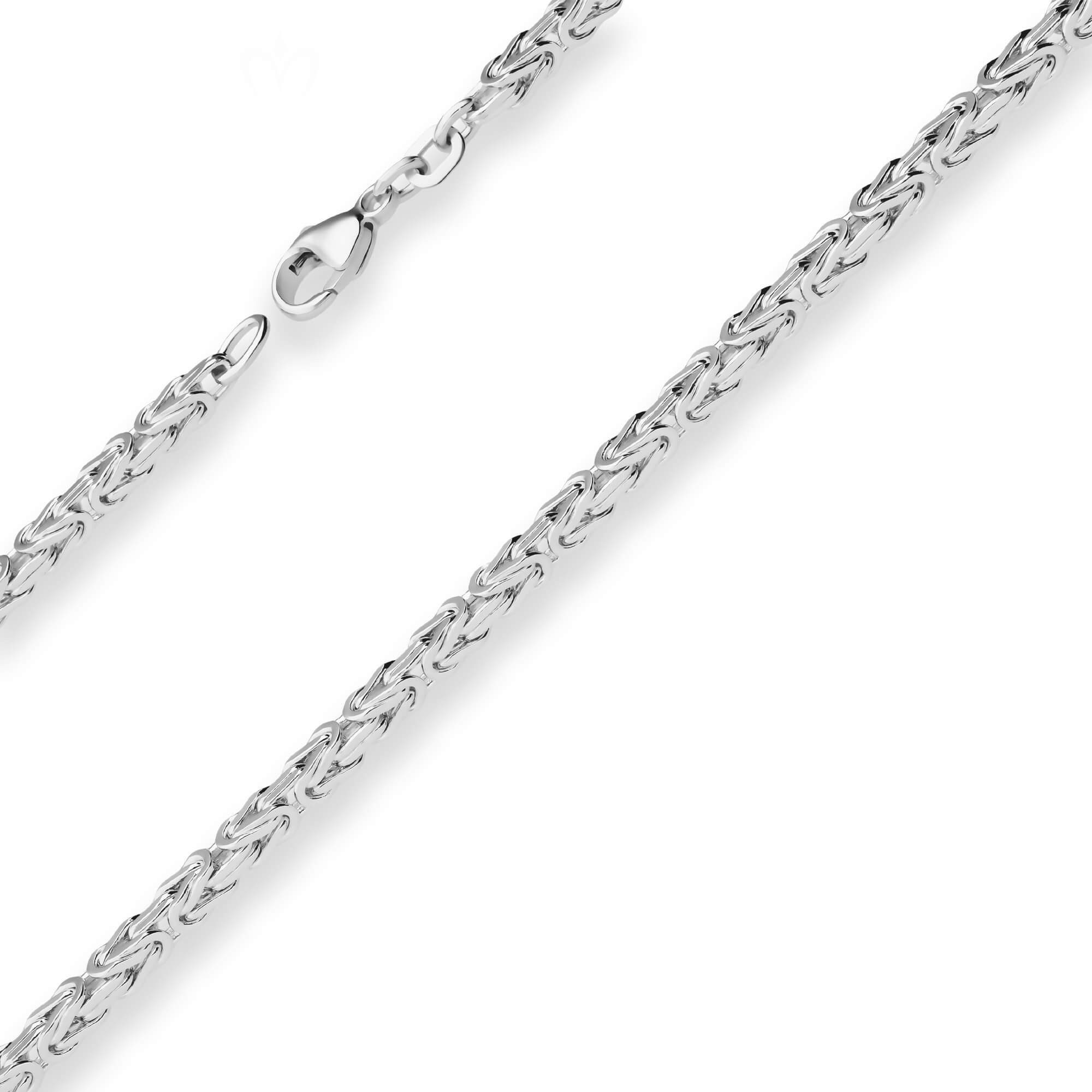 Schmuck Krone Königskette 3,2mm Königskette aus 925 Silber 45cm, Silber 925
