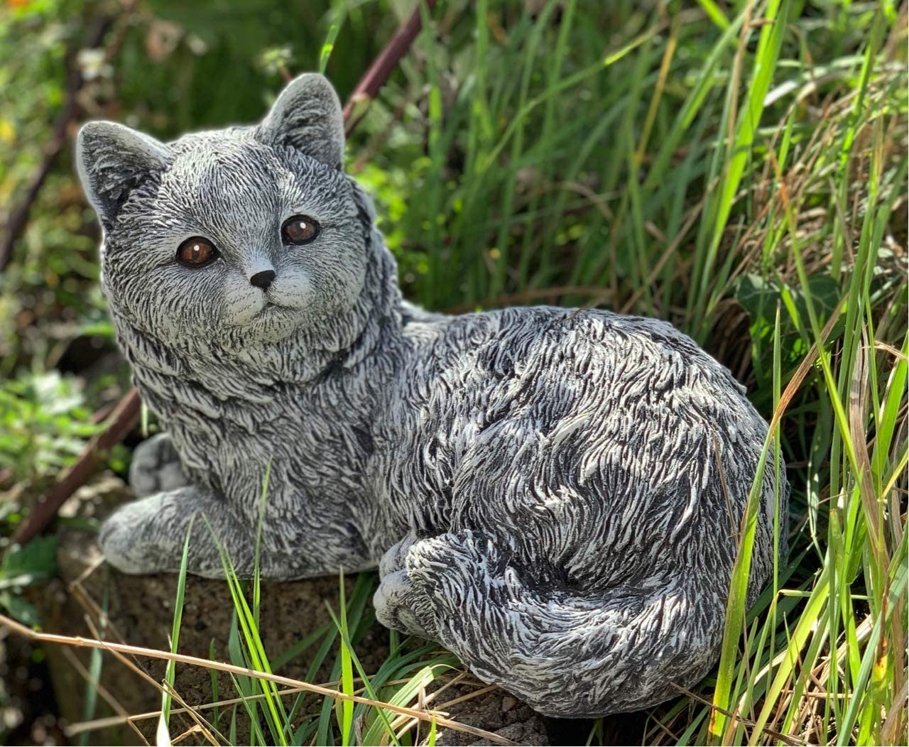 and Steinfigur Katze Emilia Stone Gartenfigur Style