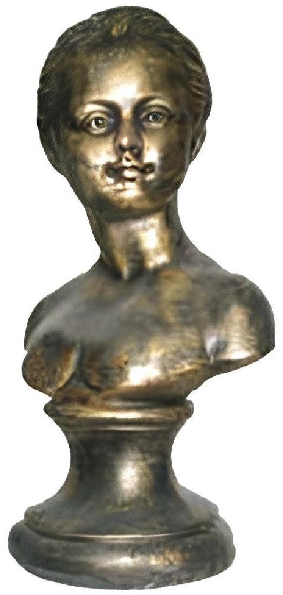 Xlmoebel Skulptur Antike Gold Büste einer Kinderfigur als Deko-Element (SKULPTUR MATERIAL: ACRYL 29 cm Höhe), Hergestellt in Europa