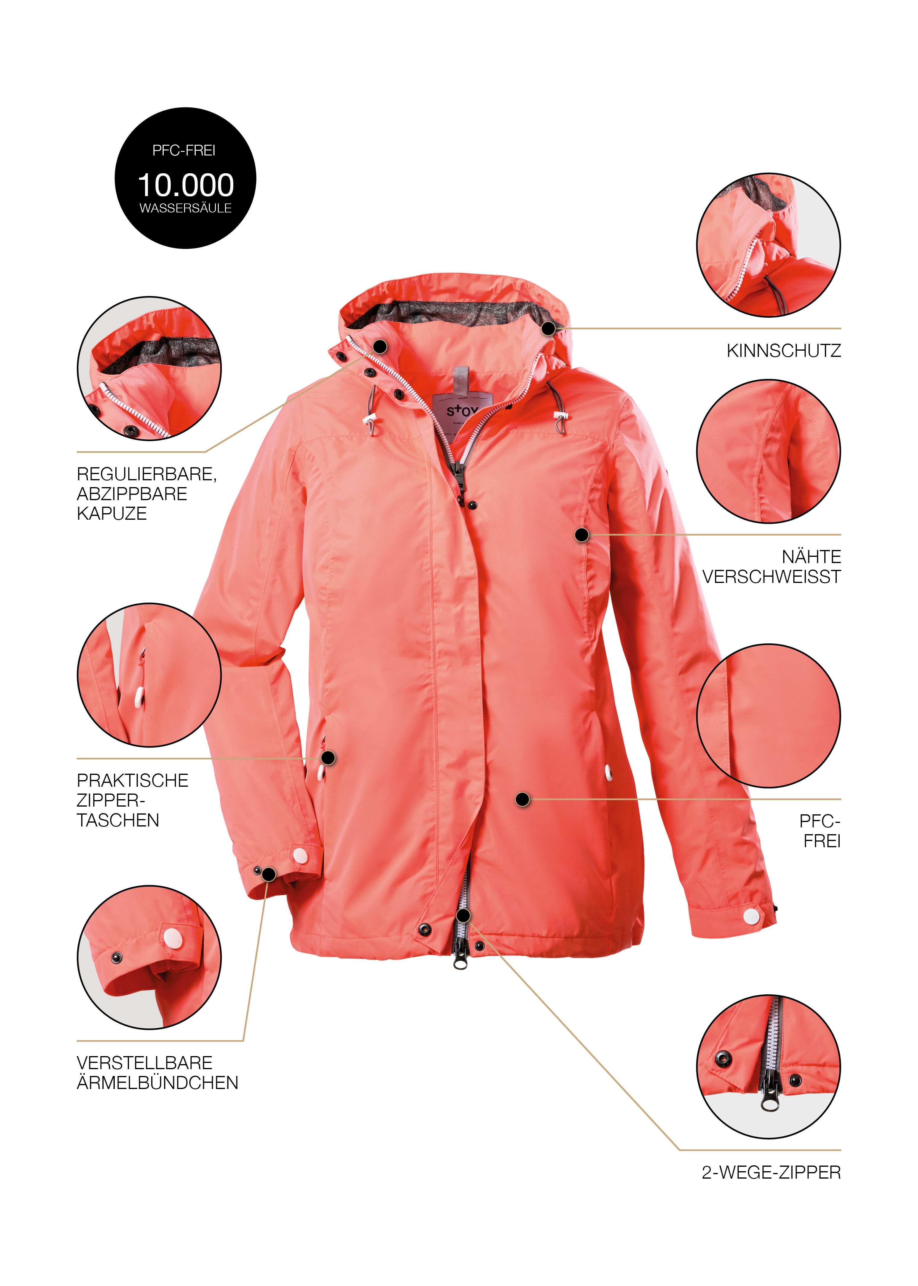 STOY Outdoorjacke 11 koralle STS WMN JCKT