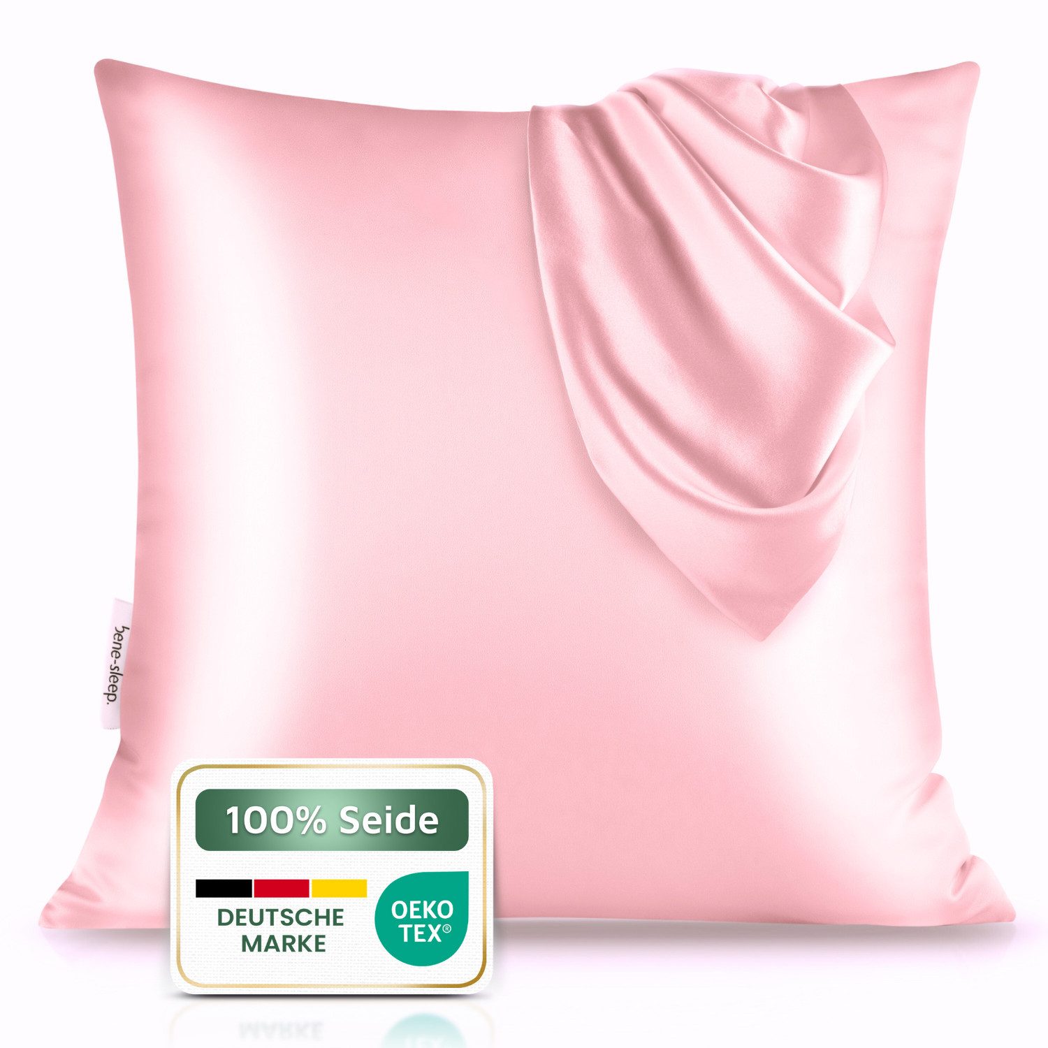 bene-sleep. Подушкиbezug bene-sleep® Seidenbezug – 22 Momme Maulbeerseide, faltenreduzierend, Reine 22 Momme Naturseide, Höchste Güteklasse 6A