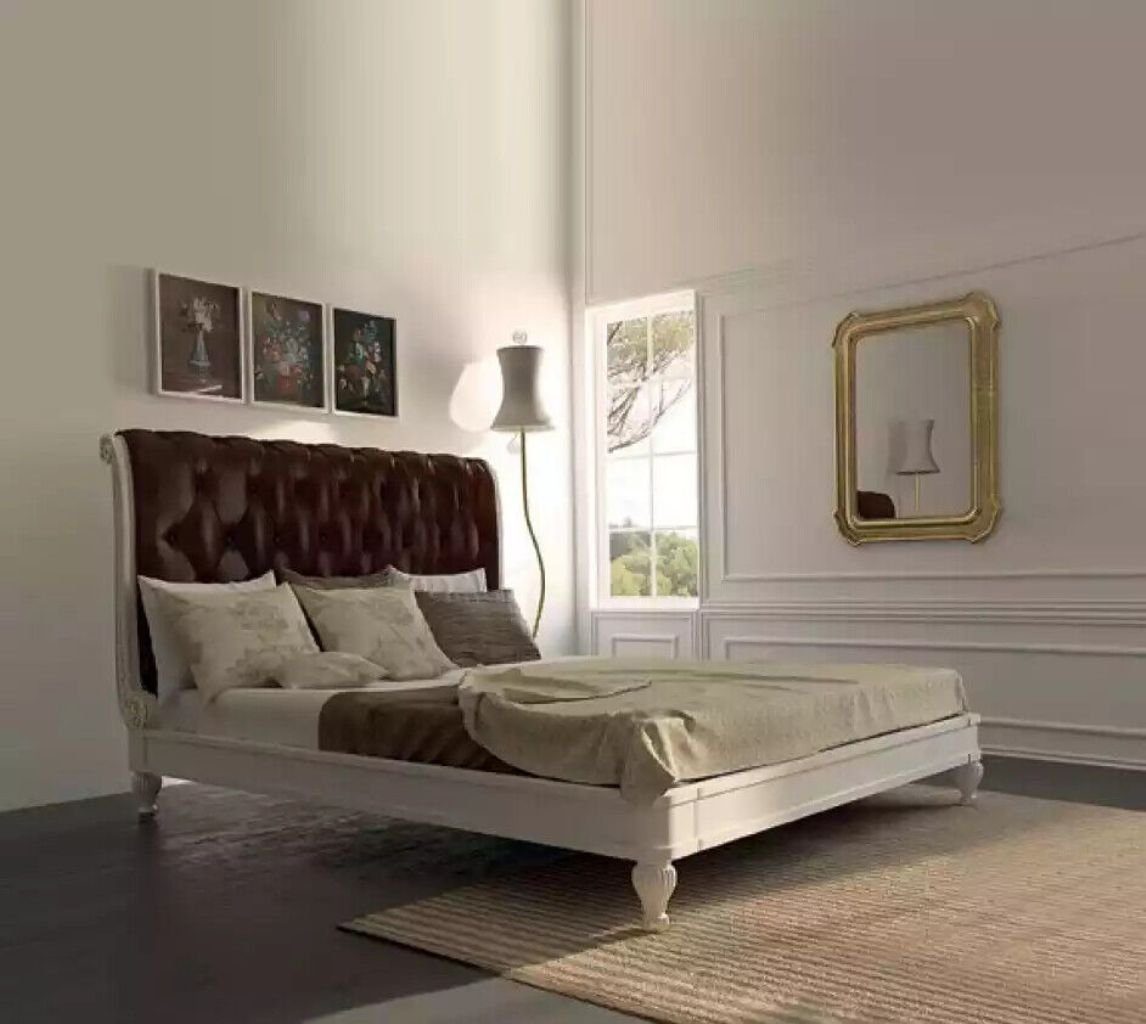 JVmoebel Bett Design Bett Luxus Betten Schlafzimmer Möbel Einrichtung Doppelbett (1-tlg., 1x nur Bett), Made in Italy