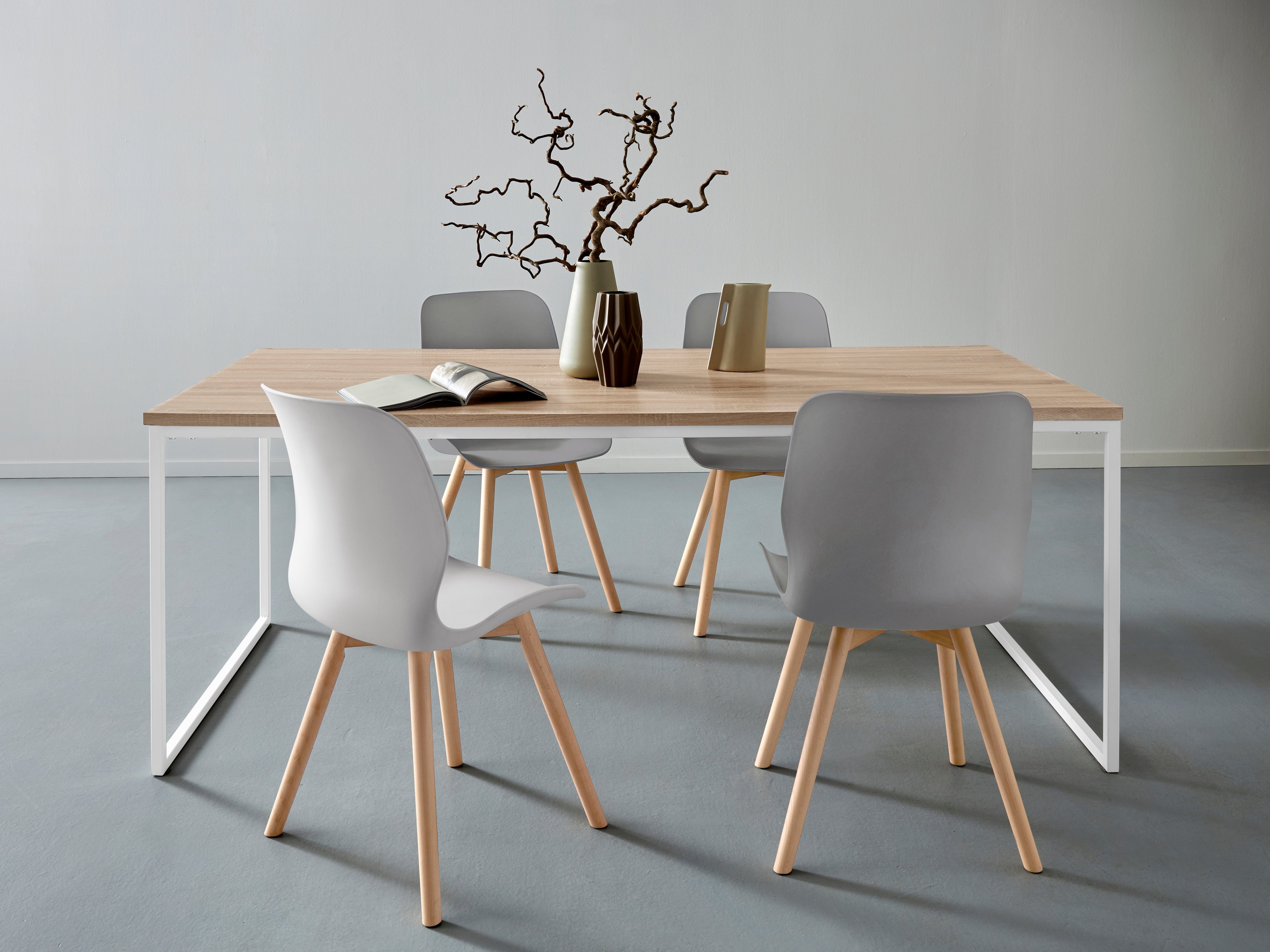 andas Esstisch Hulsig (1-St), mit Tischplatte in einer Holzoptik und fühlba günstig online kaufen