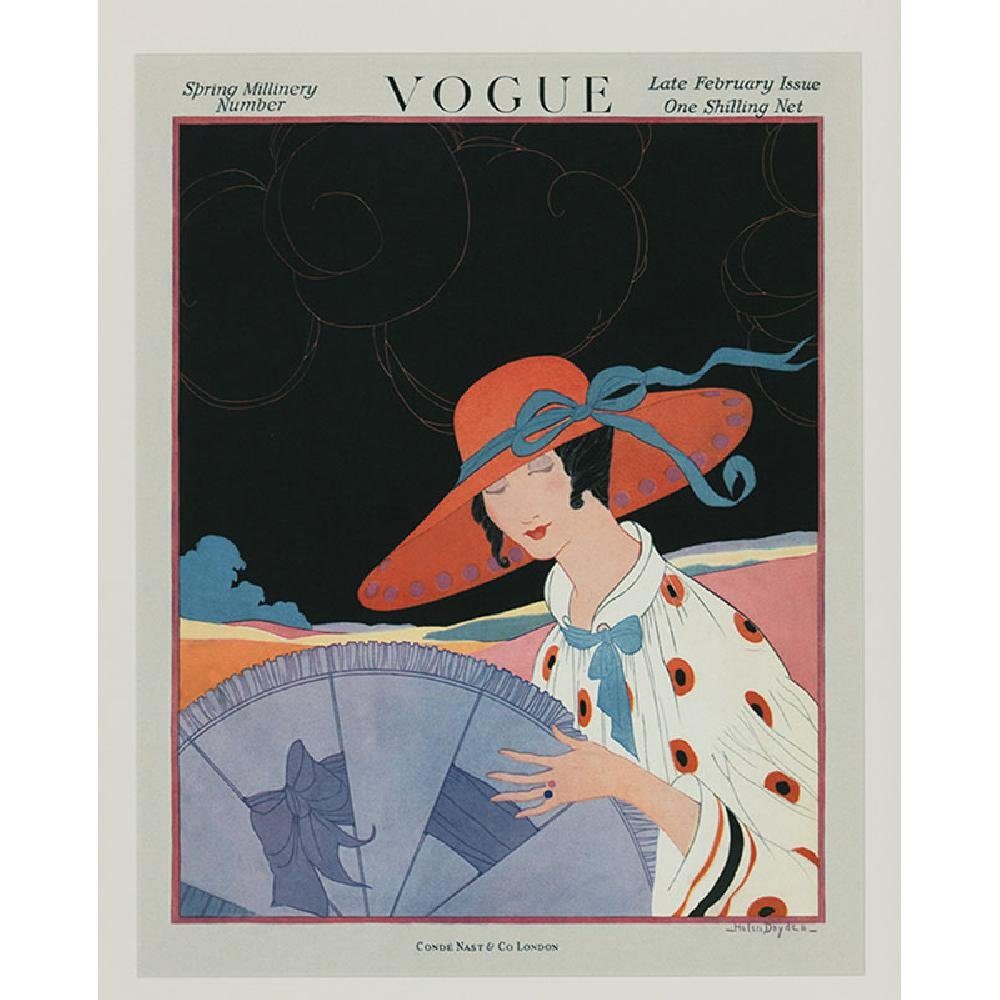 Februar Vogue Cover Ablo-Blommaert 1917 Wanddekoobjekt (65x80cm)