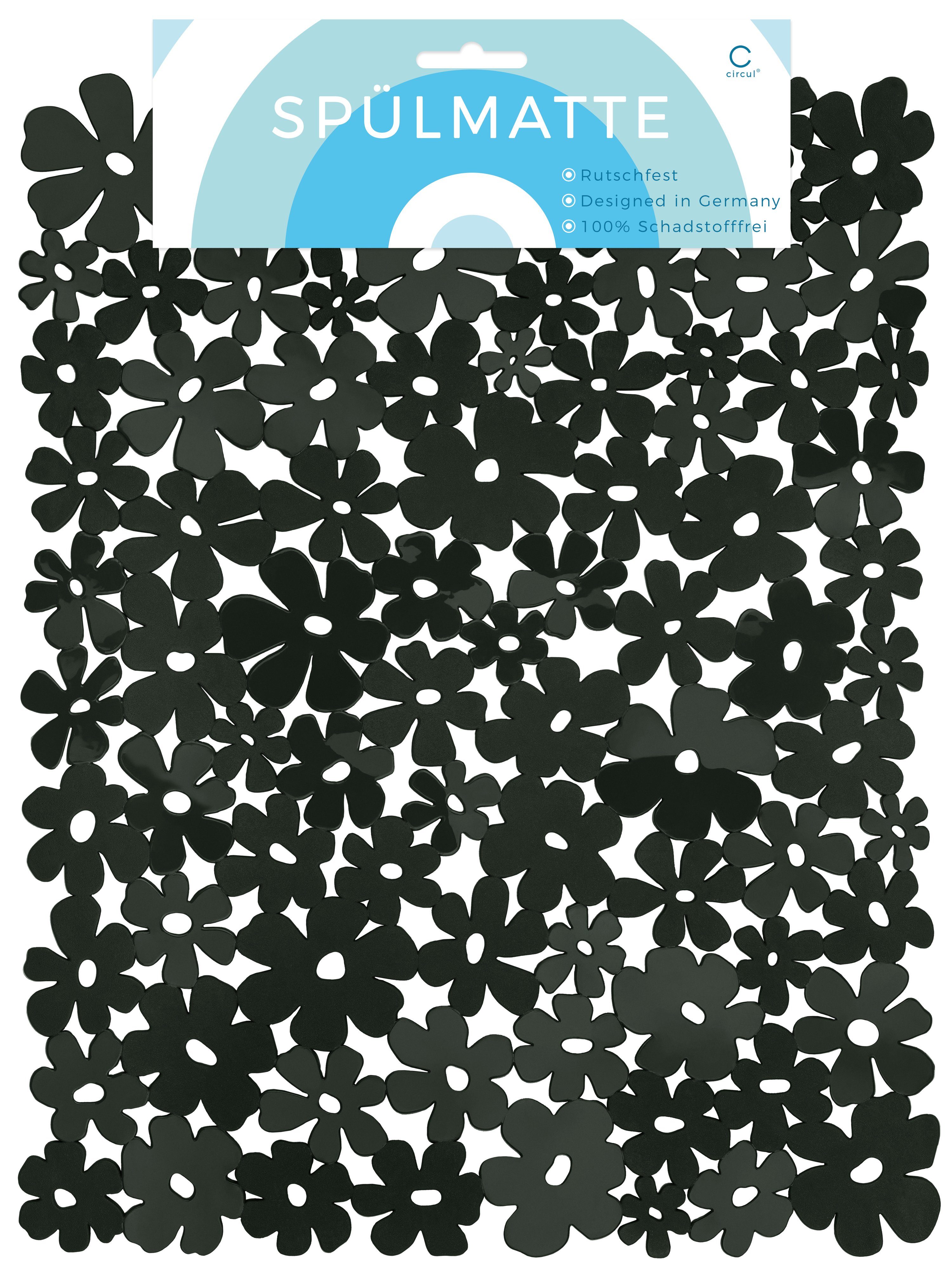 StickandShine Abtropfmatte Spülmatte Abtropfmatte für Ihre Spüle und Küche in verschiedenen Motiven zur Wahl Steinoptik oder Blumenoptik 40x31