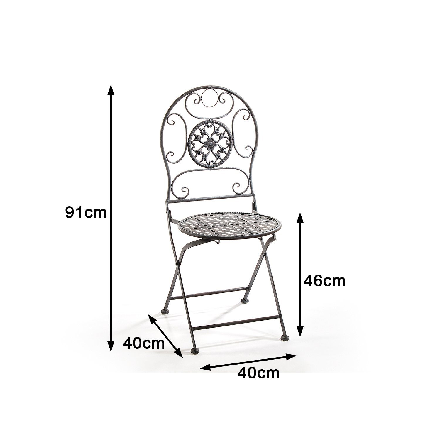 Stuhl 4-Fußstuhl aus verfügbar, Kobolo St) Metall 91cm grau 1 (Tisch
