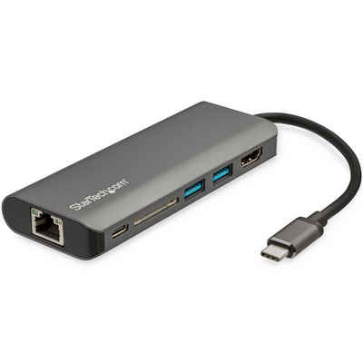 Startech.com Laptop-Dockingstation STARTECH.COM USB C Multiport Adapter mit HDMI - 4K - SD Leser - 2x USB