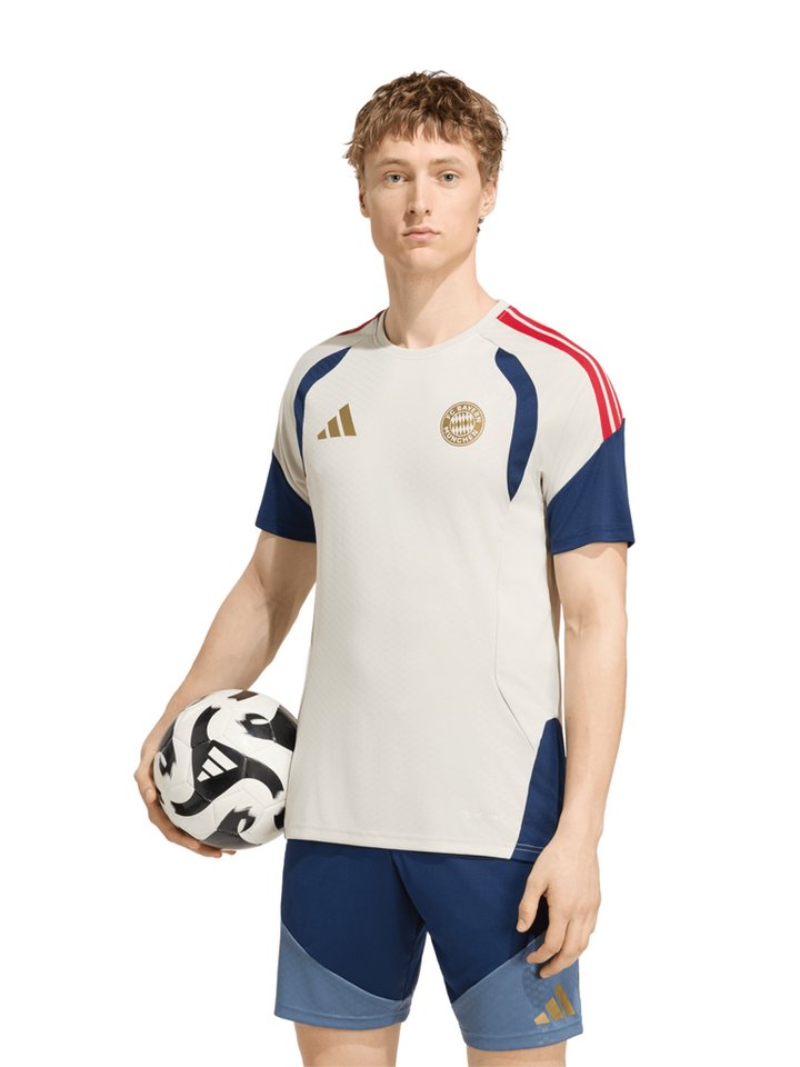 adidas Performance T-Shirt FC Bayern München, Trainingsshirt Teamline, Herren, Off white