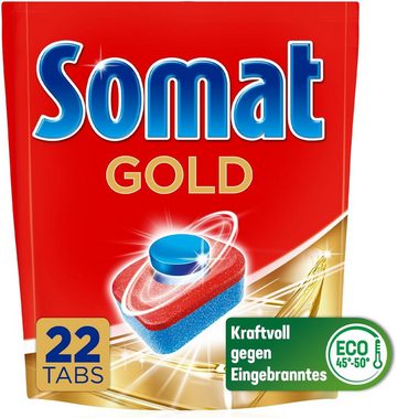 Somat Gold (8x 22 Tabs) Spülmaschinentabs (Spar-Pack, [176-St. für strahlend sauberes Geschirr auch bei niedrigen Temperaturen Extra-Kraft gegen Eingebranntes)