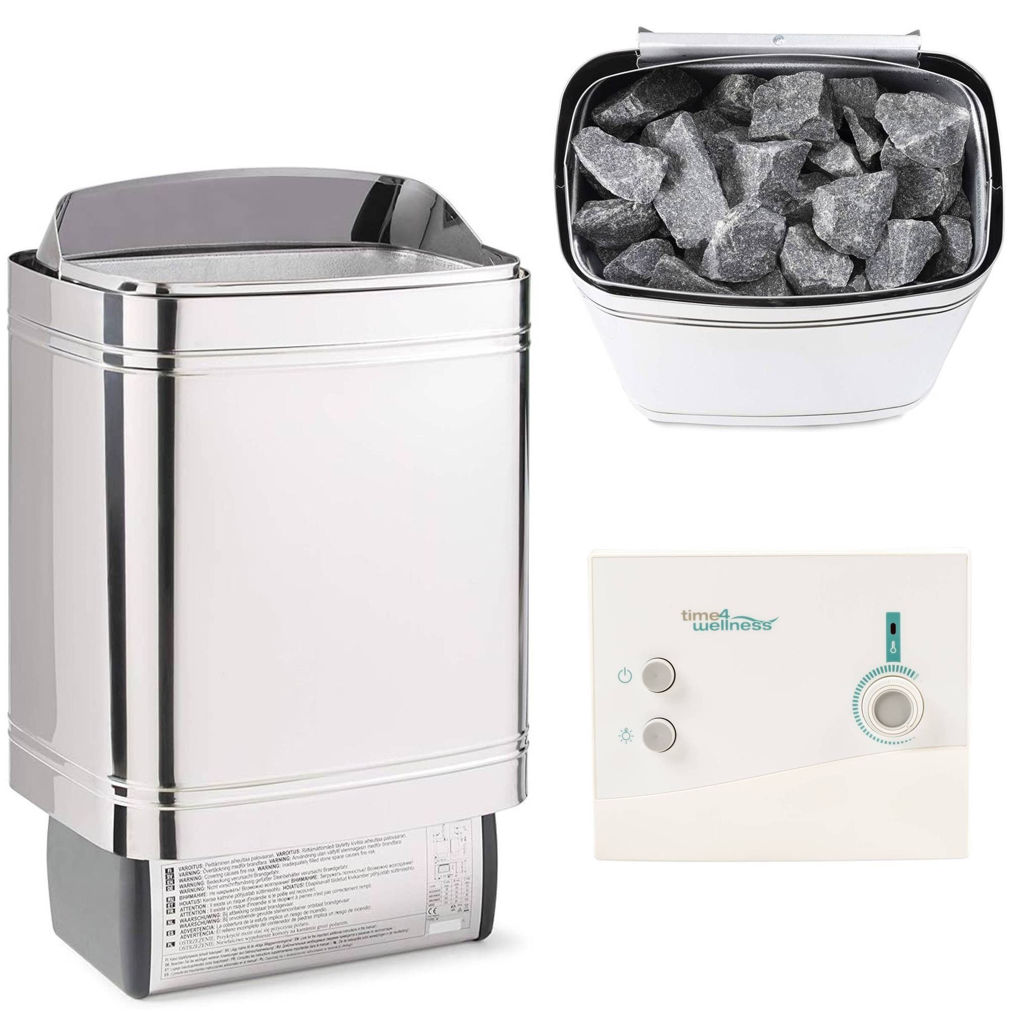 Sentiotec Saunaofen Sauna-Set finnischer Saunaofen Sentiotec Nordex II, 6 kW