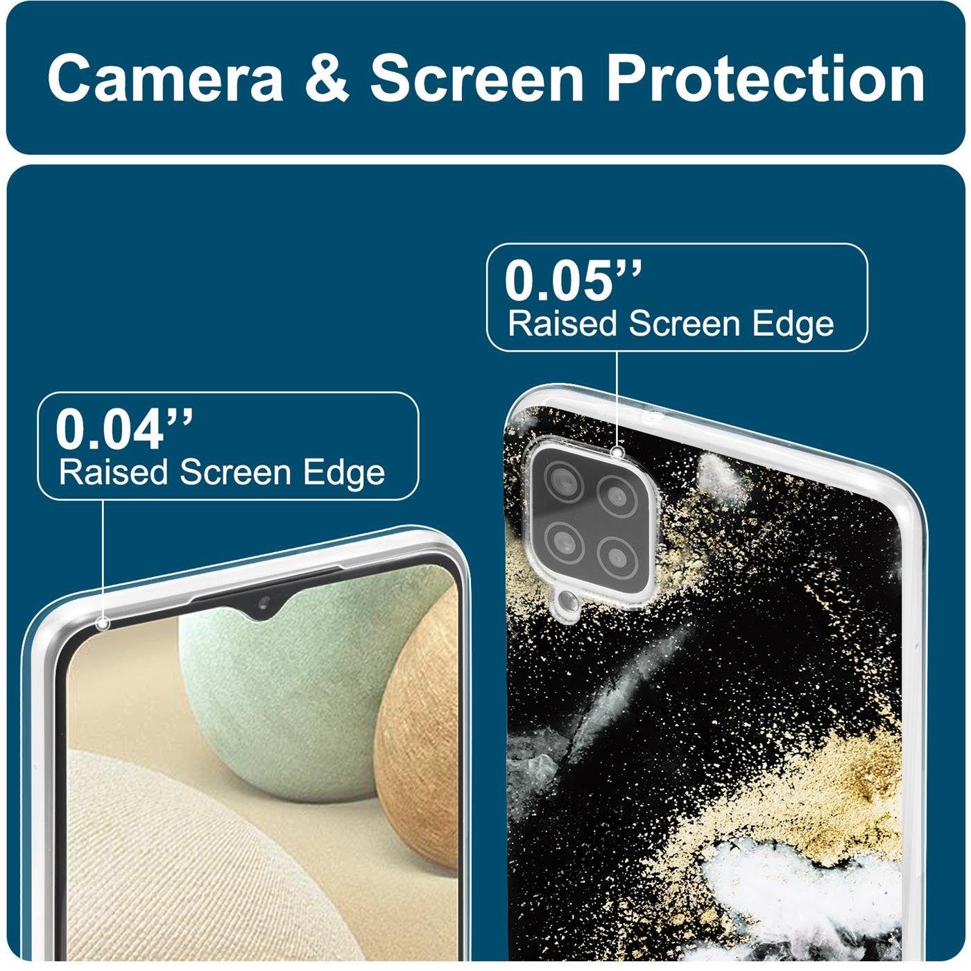 CoolGadget Handyhülle Marmor Slim Case für Samsung Galaxy A12 / M12 6,5 Zoll, Hülle Dünne Silikon Schutzhülle für Samsung A12, Samsung M12 Hülle