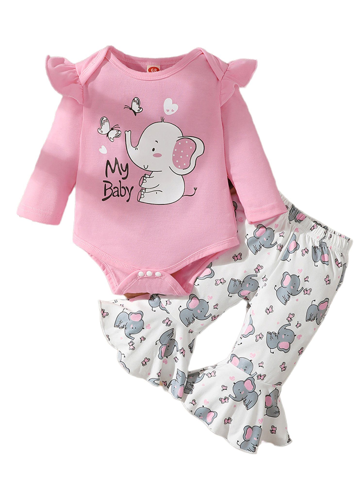 Lapastyle Shirt & Leggings Baby süßes Set, Overall und Schlaghose