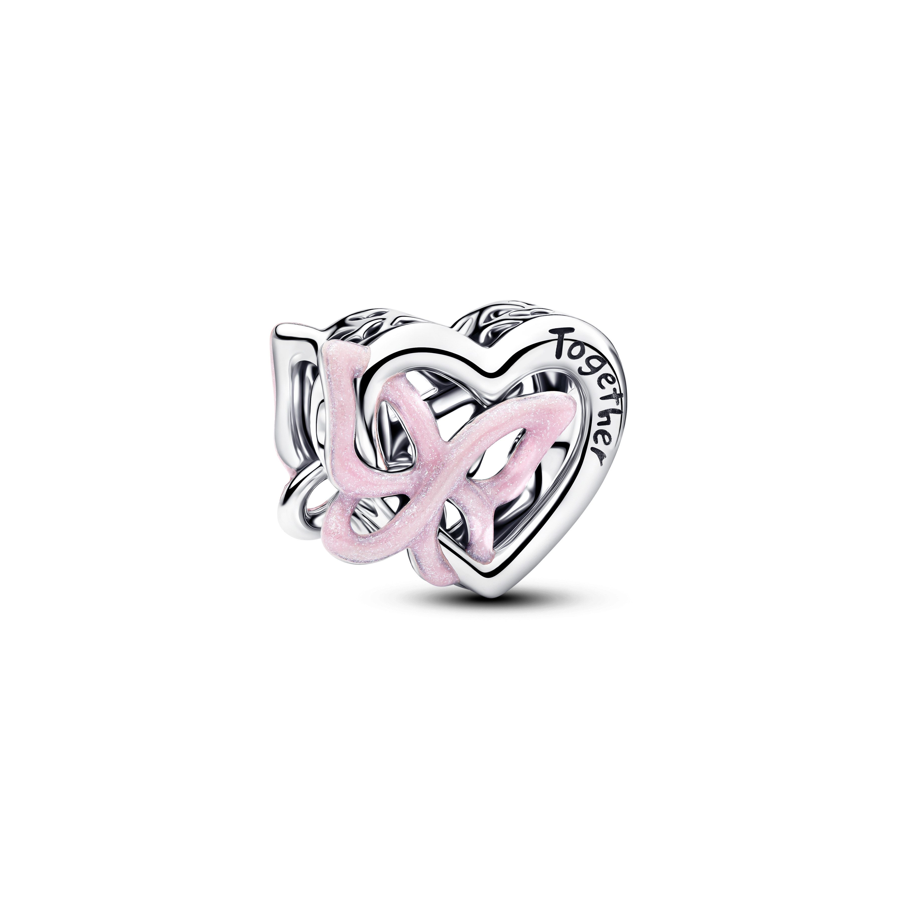 Pandora Charm-Einhänger Pandora Charm Damen Herz und Schmetterling Sterling-Silber 794475C01