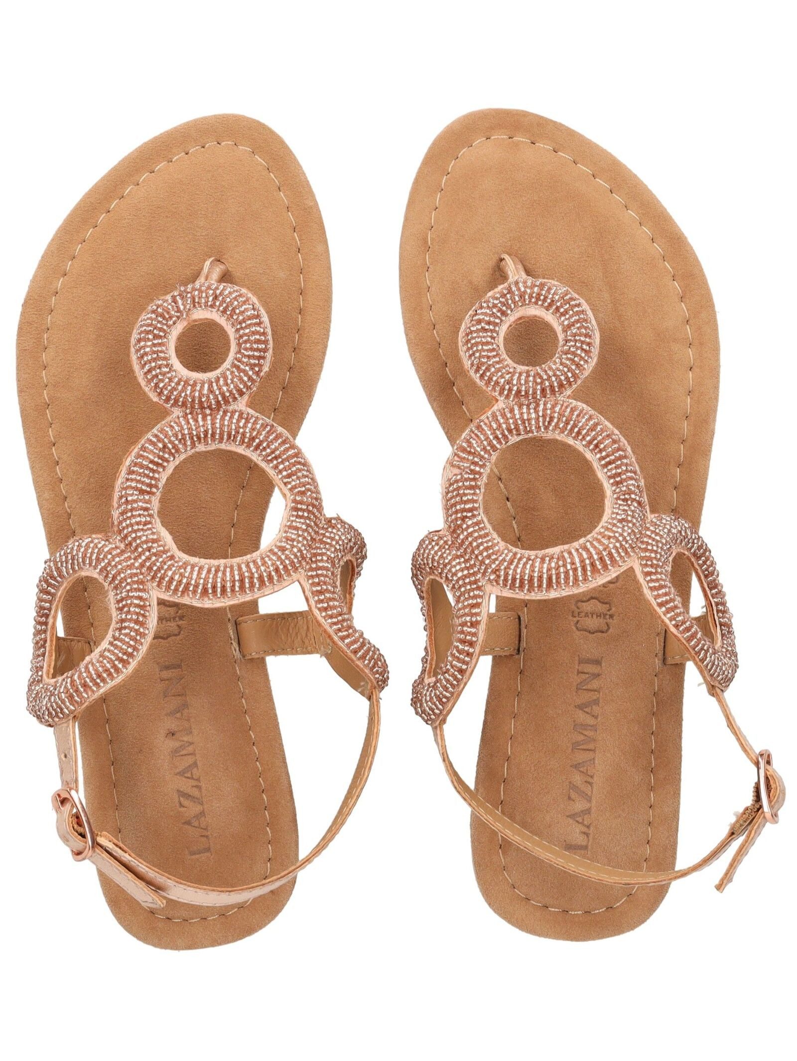 Lazamani Lazamani Sandalen Leder Riemchensandale