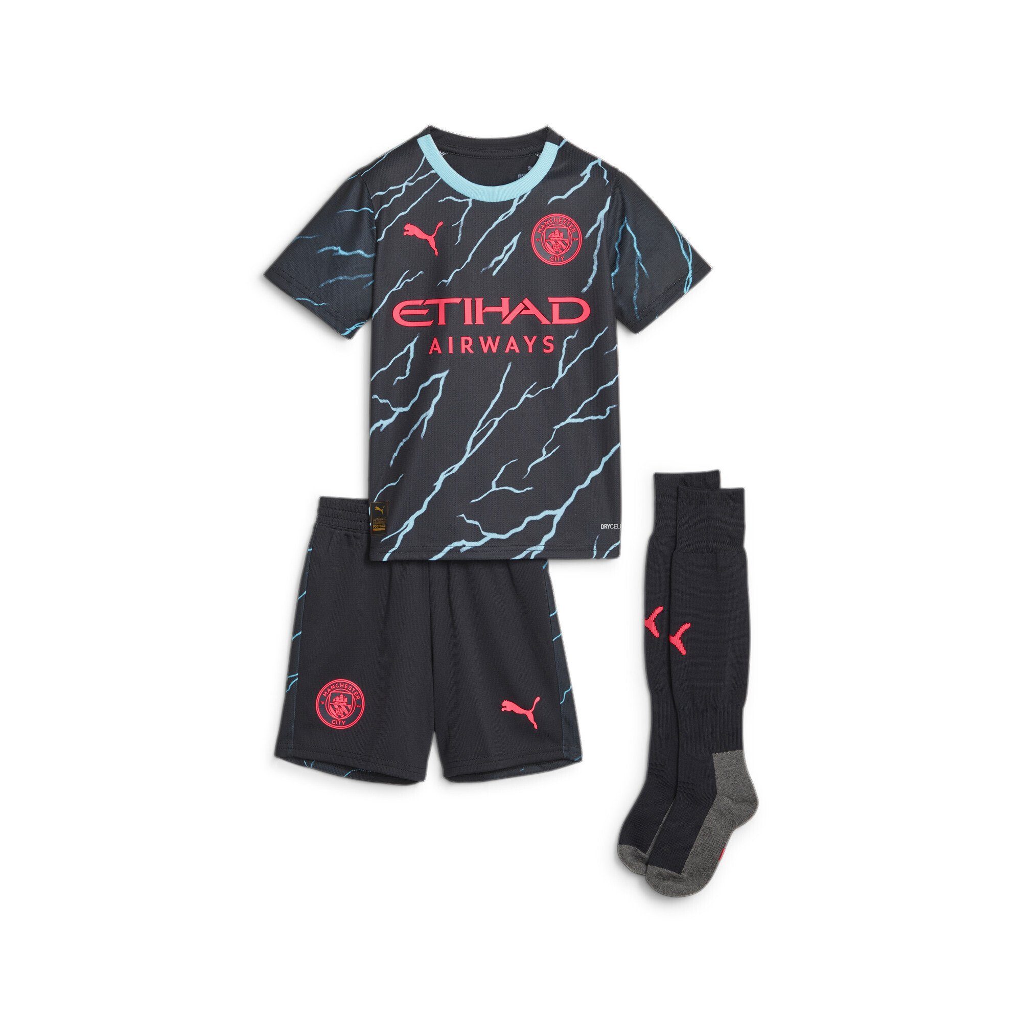Kinder Manchester City Mini-Kit Ausweichtrikot 23/24 PUMA Trainingsanzug