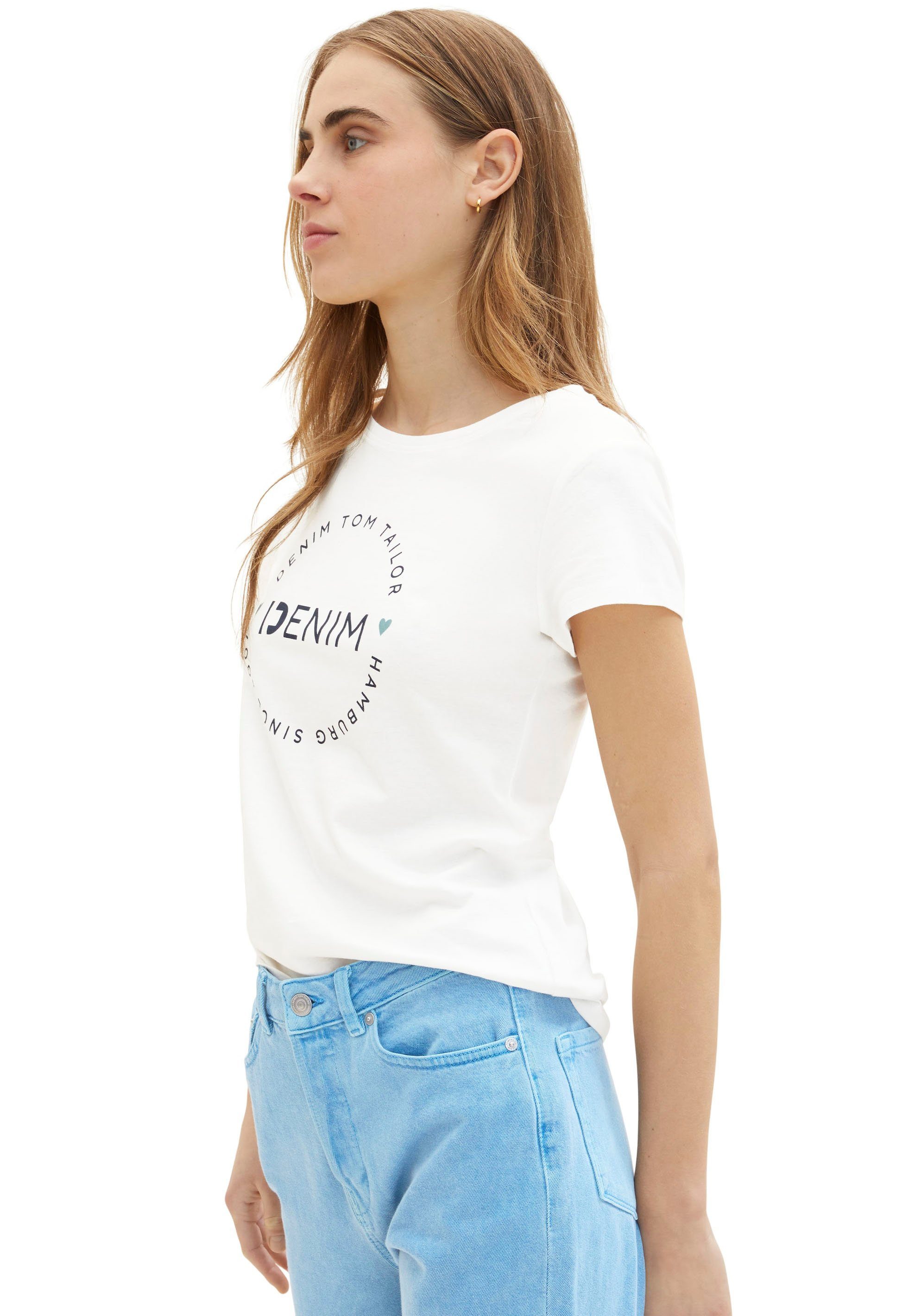 TOM TAILOR Denim T-Shirt (Packung, 2-tlg., 2-er Pack)