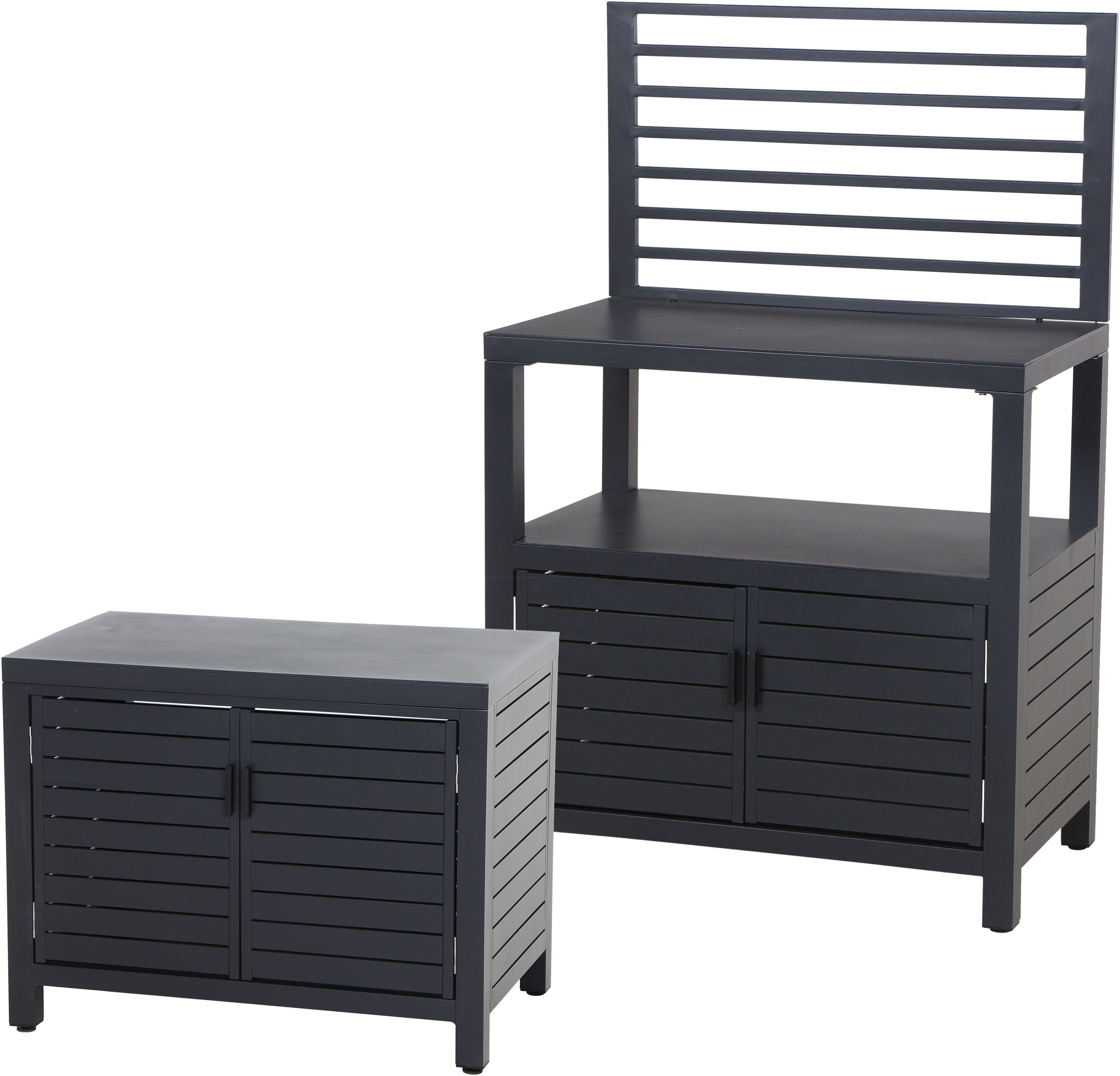 Siena Garden Outdoor-Küche Texas 2er-Set, (Set), aus Aluminium in matt anthrazit