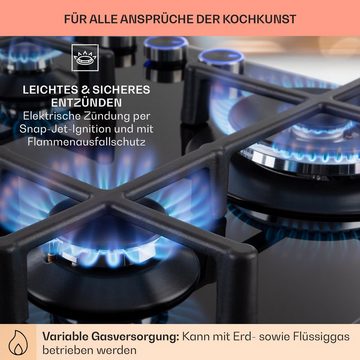 Klarstein Gas-Kochfeld CGCH6-Illuminosa-4 CGCH6-Illuminosa-4, 4 flammen brenner Kochfelder Gaskochfelder