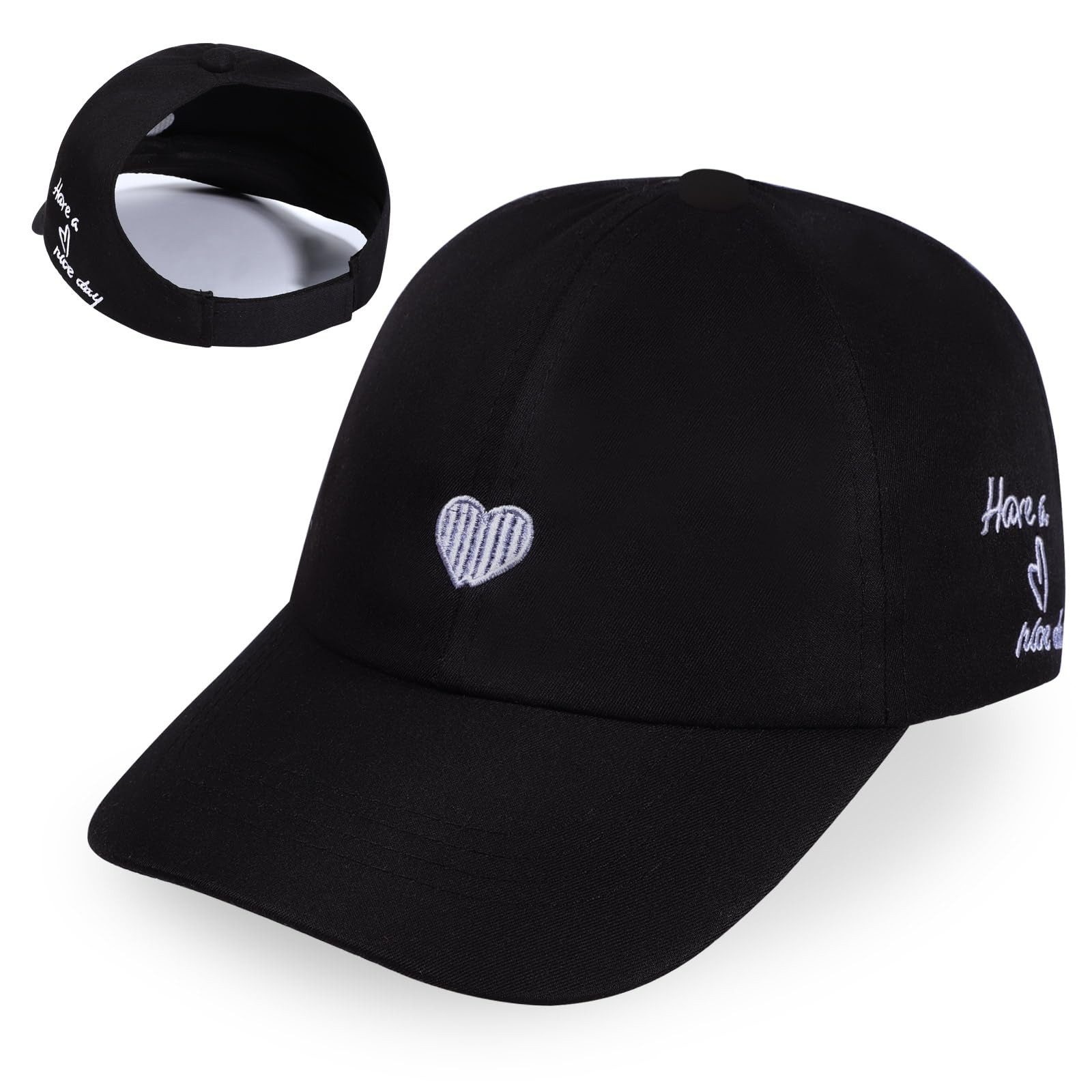 nsihing Sonnenhut Baseballkappe Pferdeschwanz für Kinder,Basecap für Mädchen Weich Atmungsaktives,Sonnenhut Kinder Sommer UV-Schutz