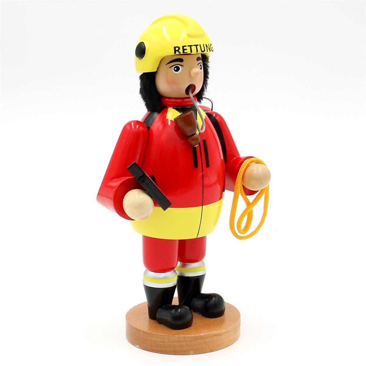 Dekohelden24 Räuchermännchen Holz Räuchermann als Sanitäter / Notarzt / Lebensretter, L / B / H: 10,5 x 8 x 19,5 cm.