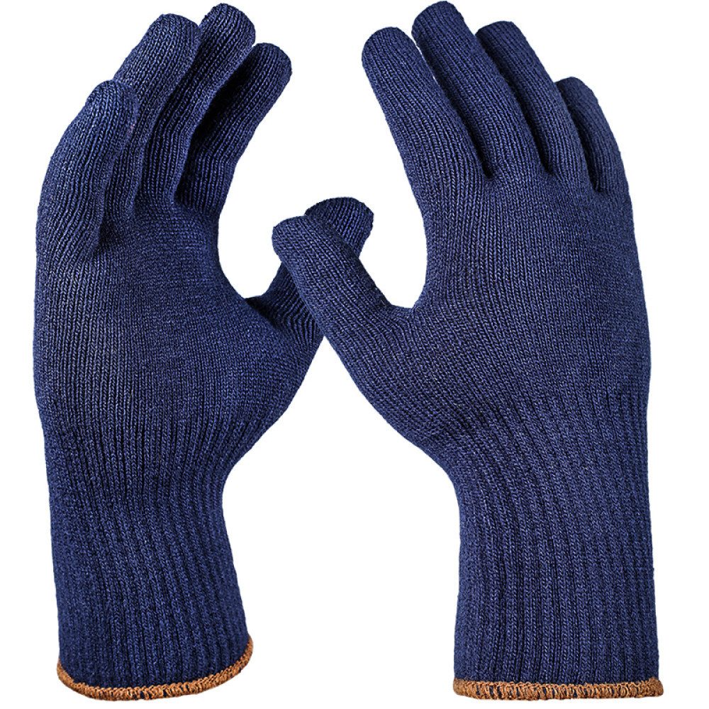 PRO FIT by Fitzner Winter-Arbeitshandschuhe Fleece Feinstrickhandschuh, Winter,blau, ohne Punktbenoppung 10
