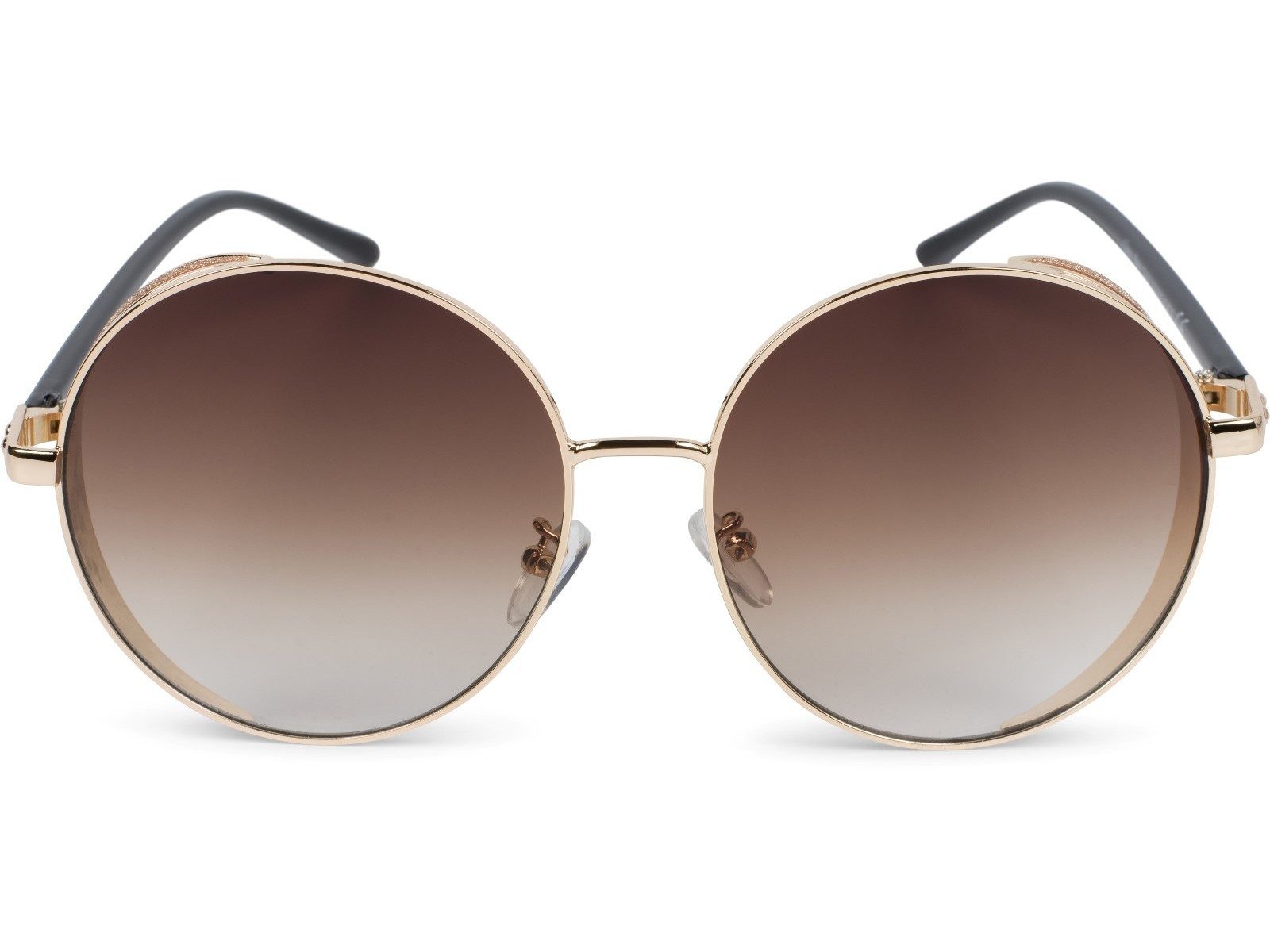 styleBREAKER Sonnenbrille Runde Sonnenbrille mit Glitzer Side Shield (1-St) Gradient