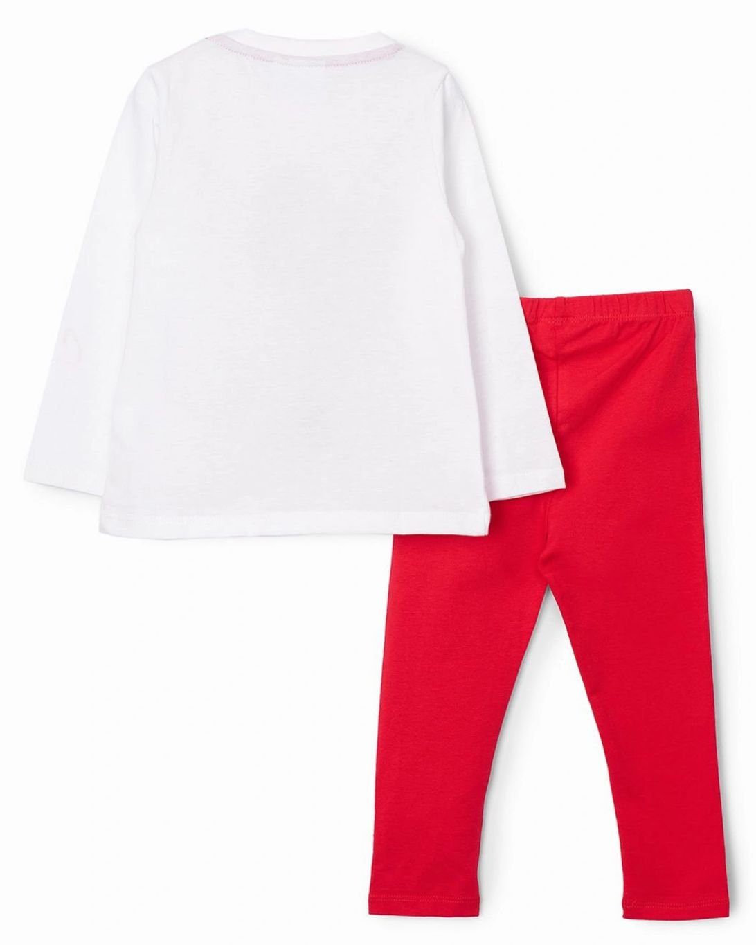Disney Minnie Mouse T-Shirt & Sweatbermudas Mickey & Minnie Weihnachten Set Langarm + Hose Baby + Kleinkind (Set)